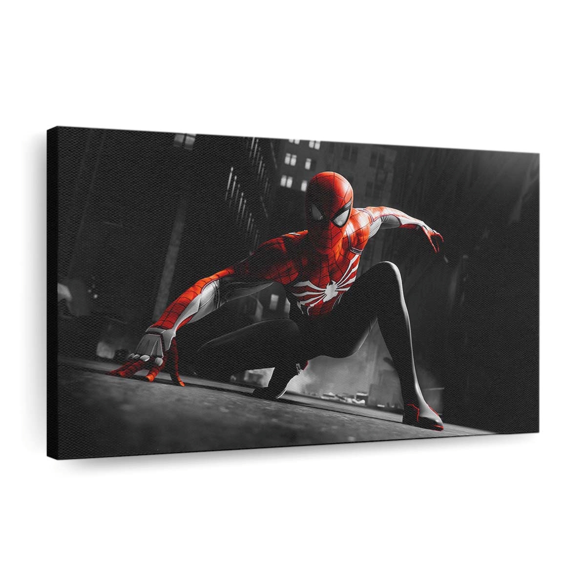 Schwarz roter Spider Man Leinwandbild - Wanddeko