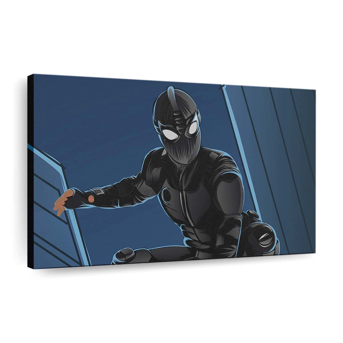 Schwarzer Spider Man Anzug in Spider Man: Far From Home Leinwandbild - Wanddeko