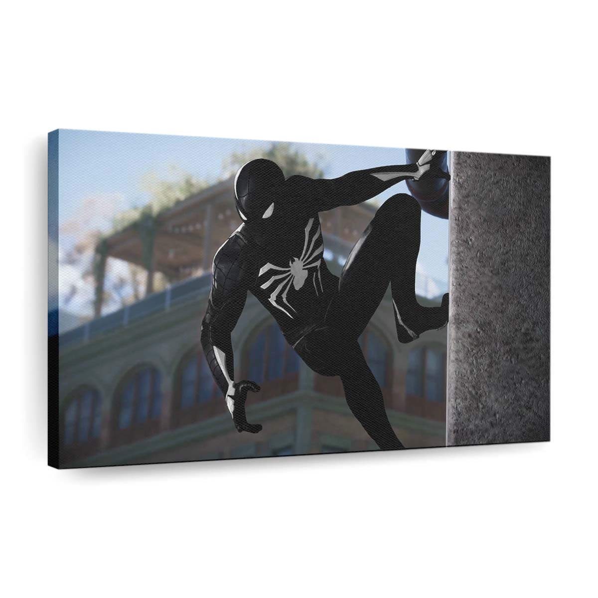 Schwarzer Spider Man 2 Leinwandbild - Wanddeko