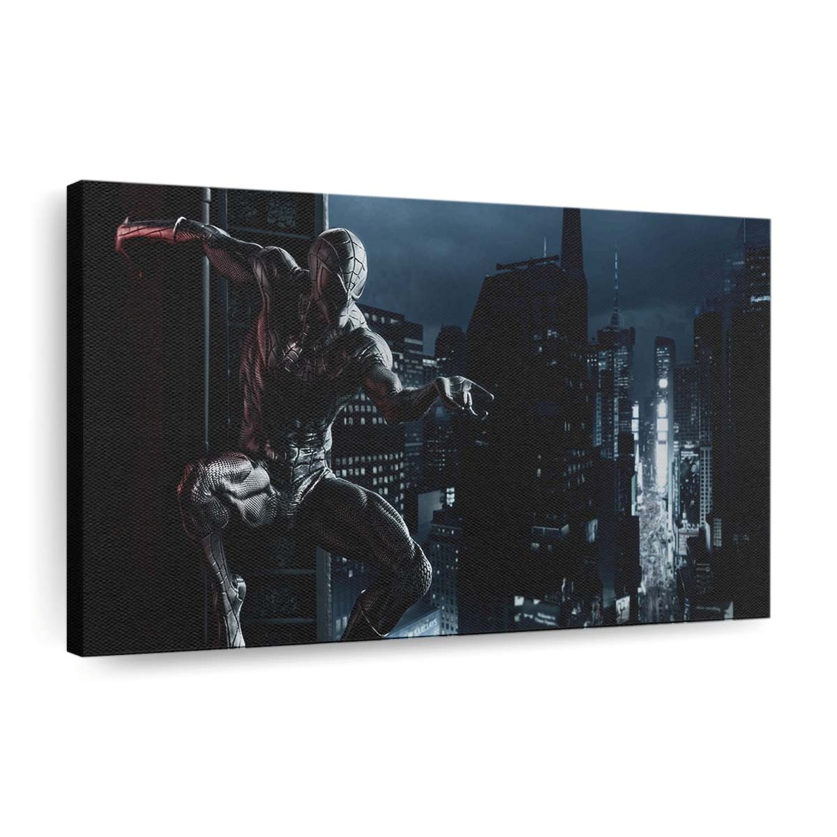 Schwarzer Spider Man 3 Leinwandbild - Wanddeko