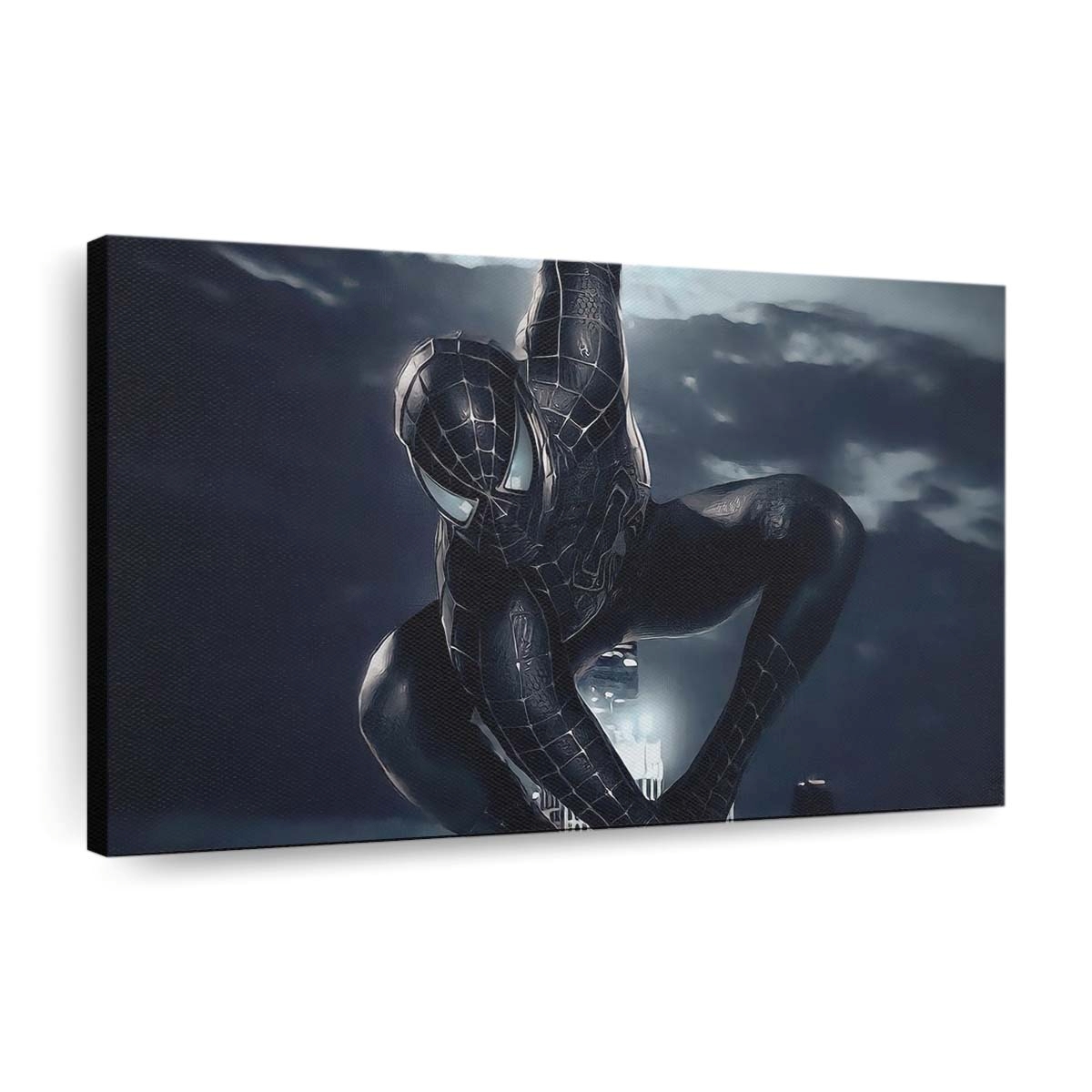 Black Suit Spider Man Leinwandbild - Wanddeko