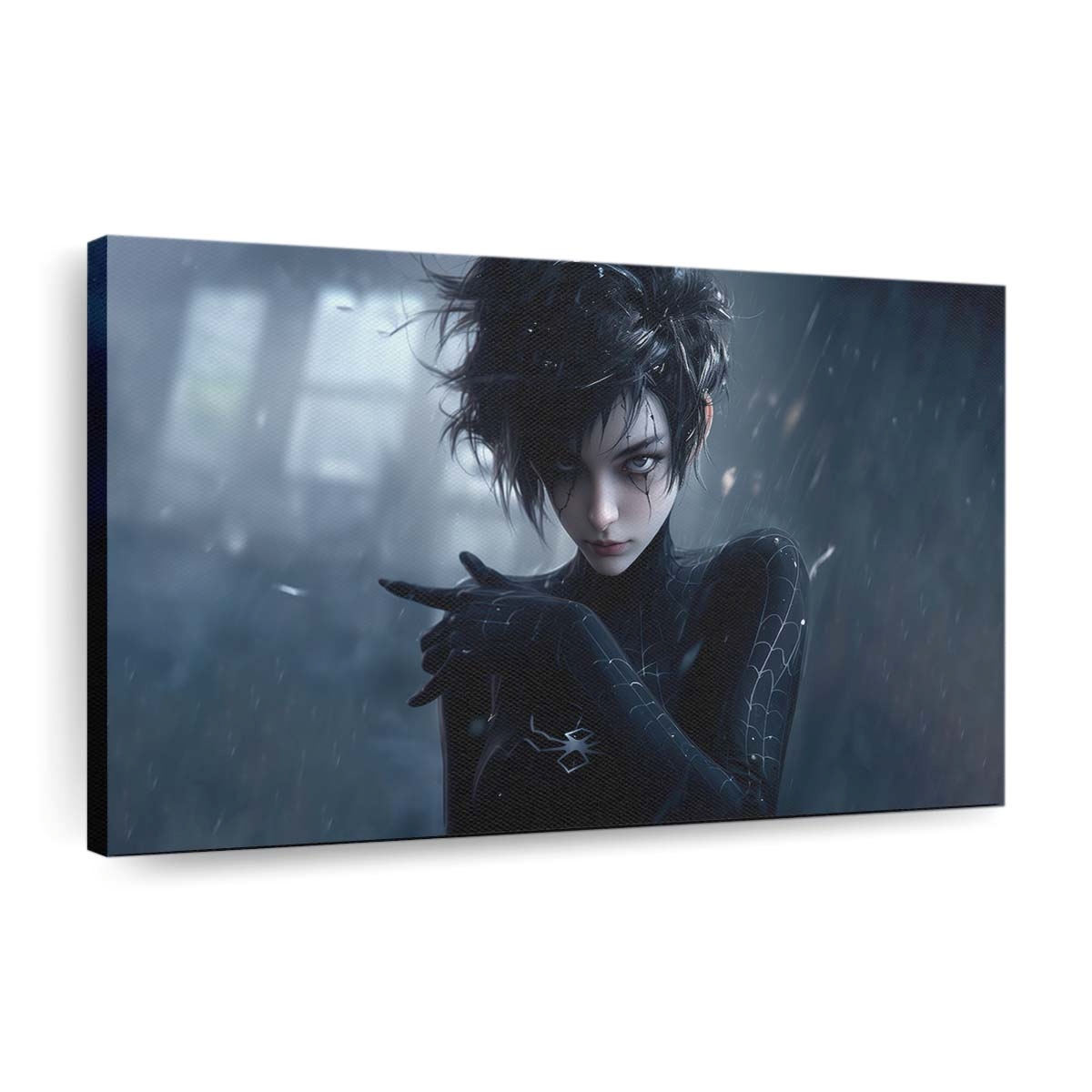 Black Web Leinwandbild - Wanddeko