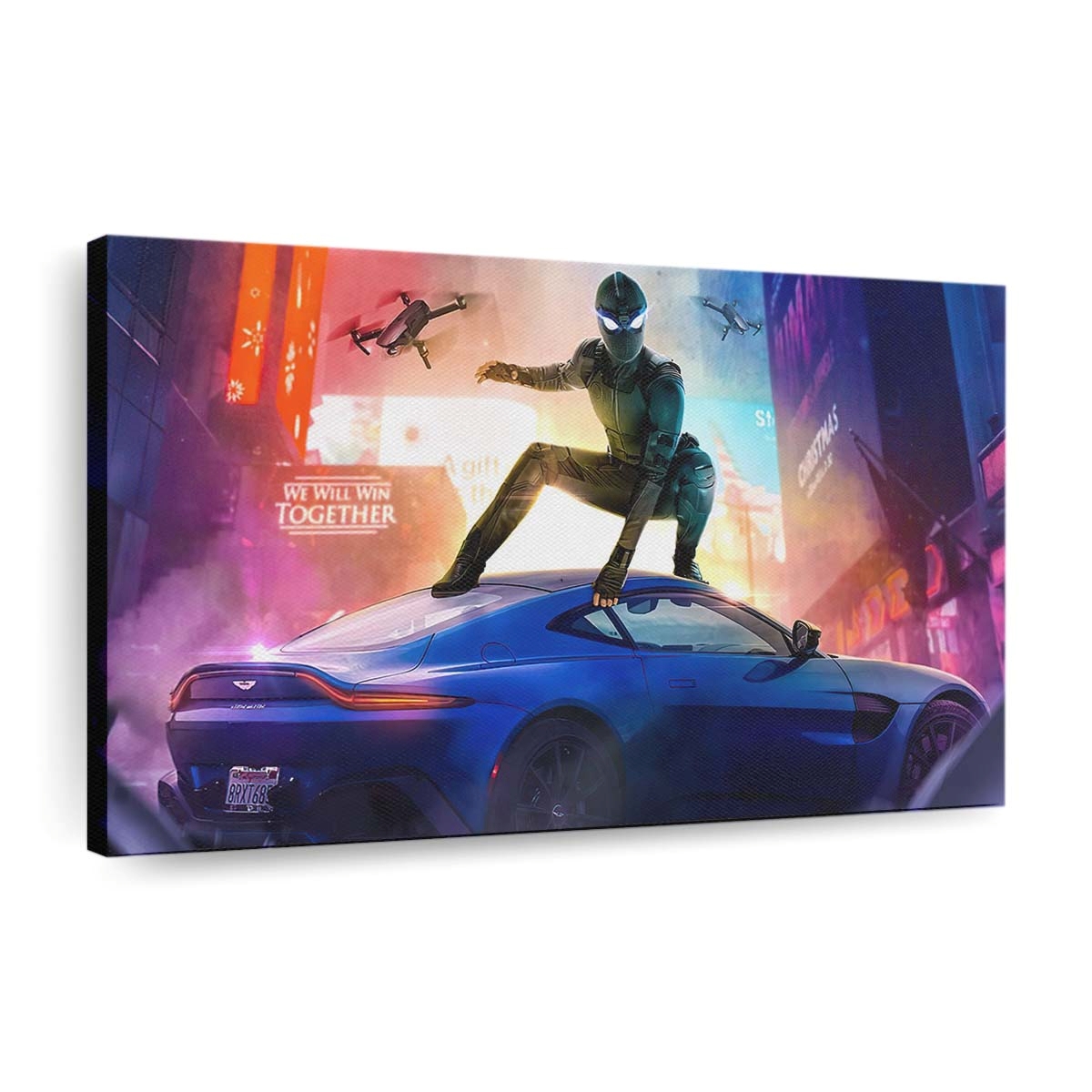 Auf der Jagd nach Spider Man Leinwandbild - Wanddeko