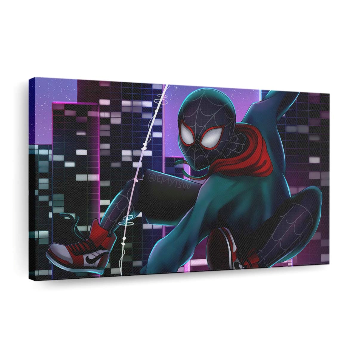 City of Spiders Miles Morales Leinwandbild - Wanddeko