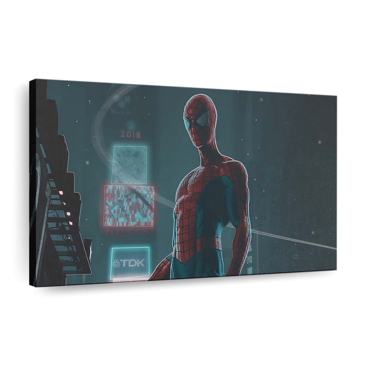 City Spider Man Leinwandbild - Wanddeko