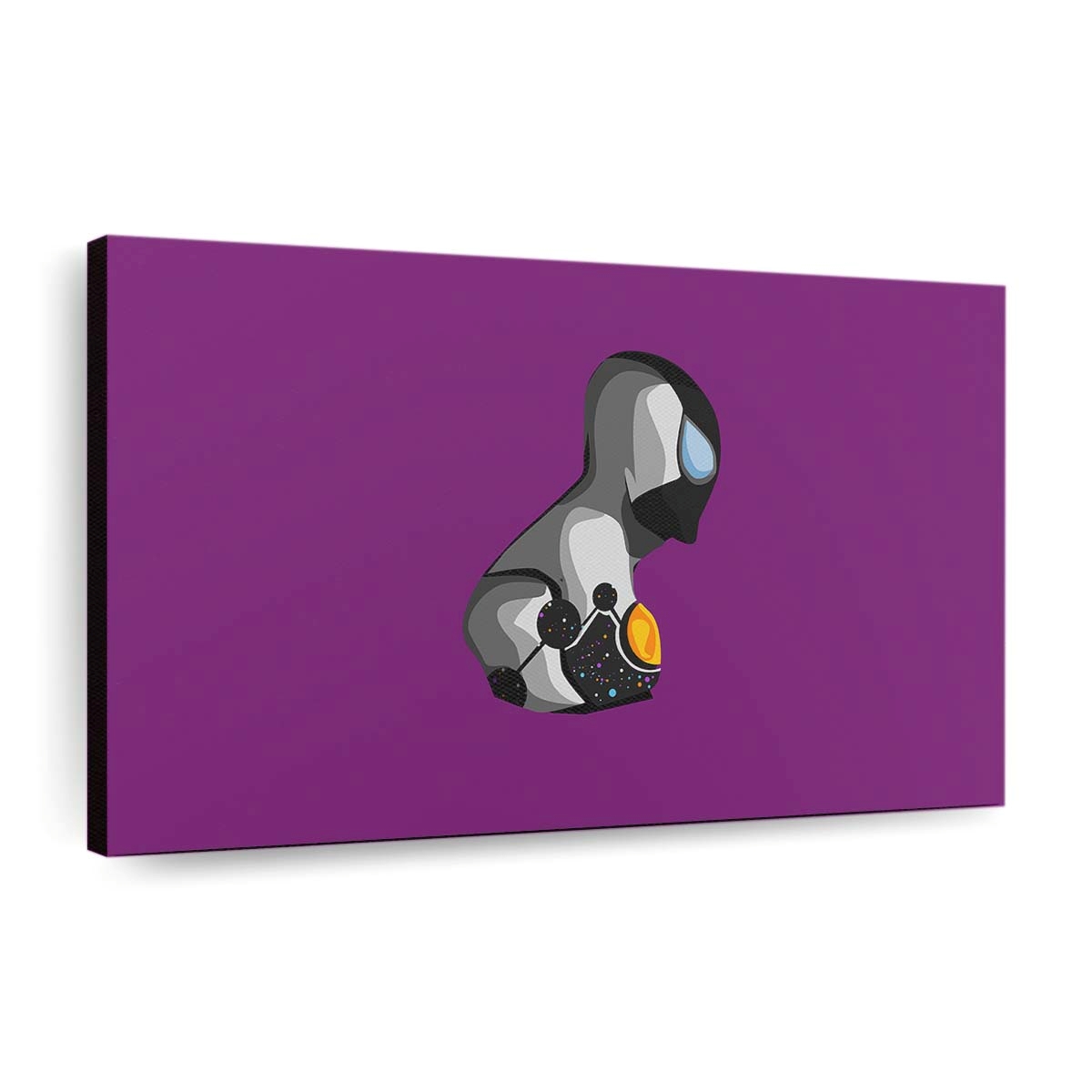 Kosmischer Spider Man Minimal Leinwandbild - Wanddeko