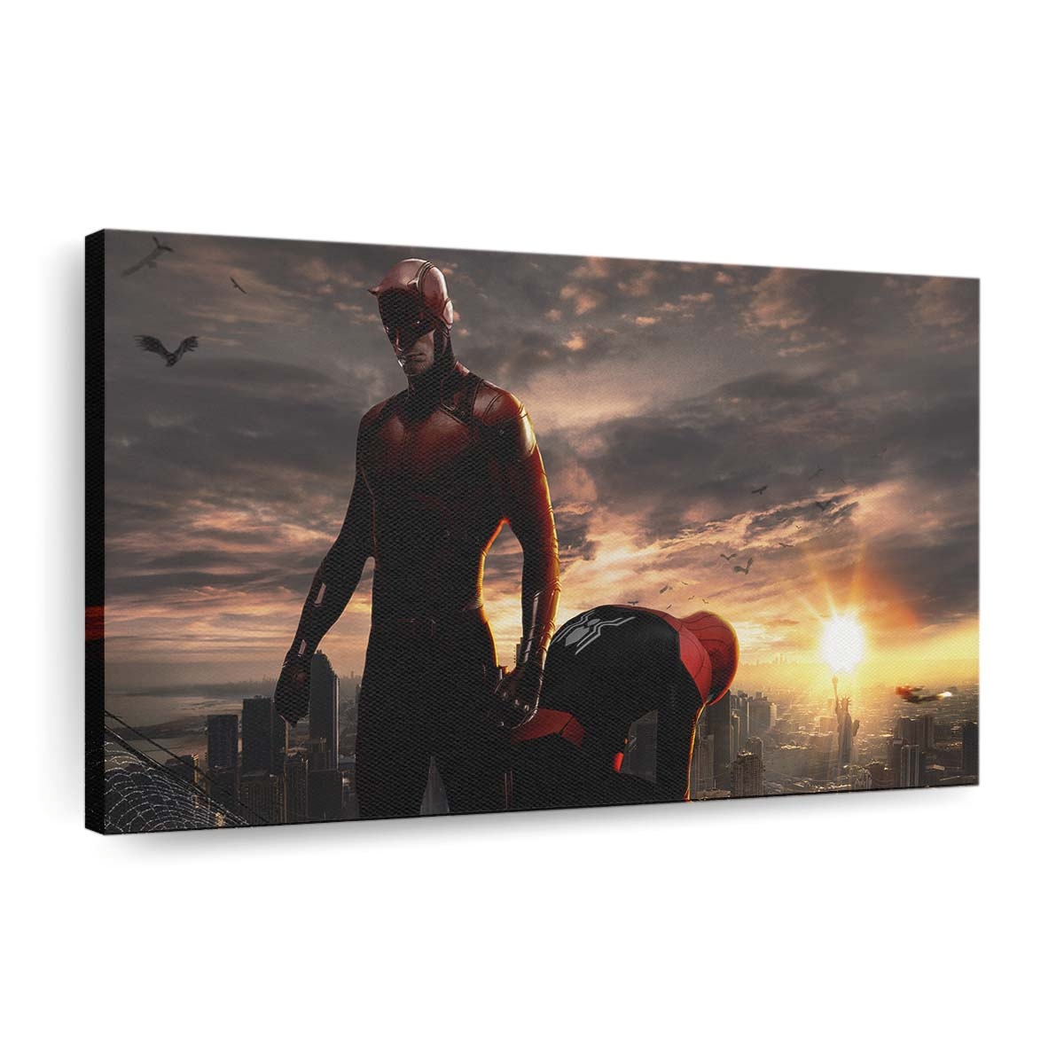 Daredevil und Spider Man Leinwandbild - Wanddeko