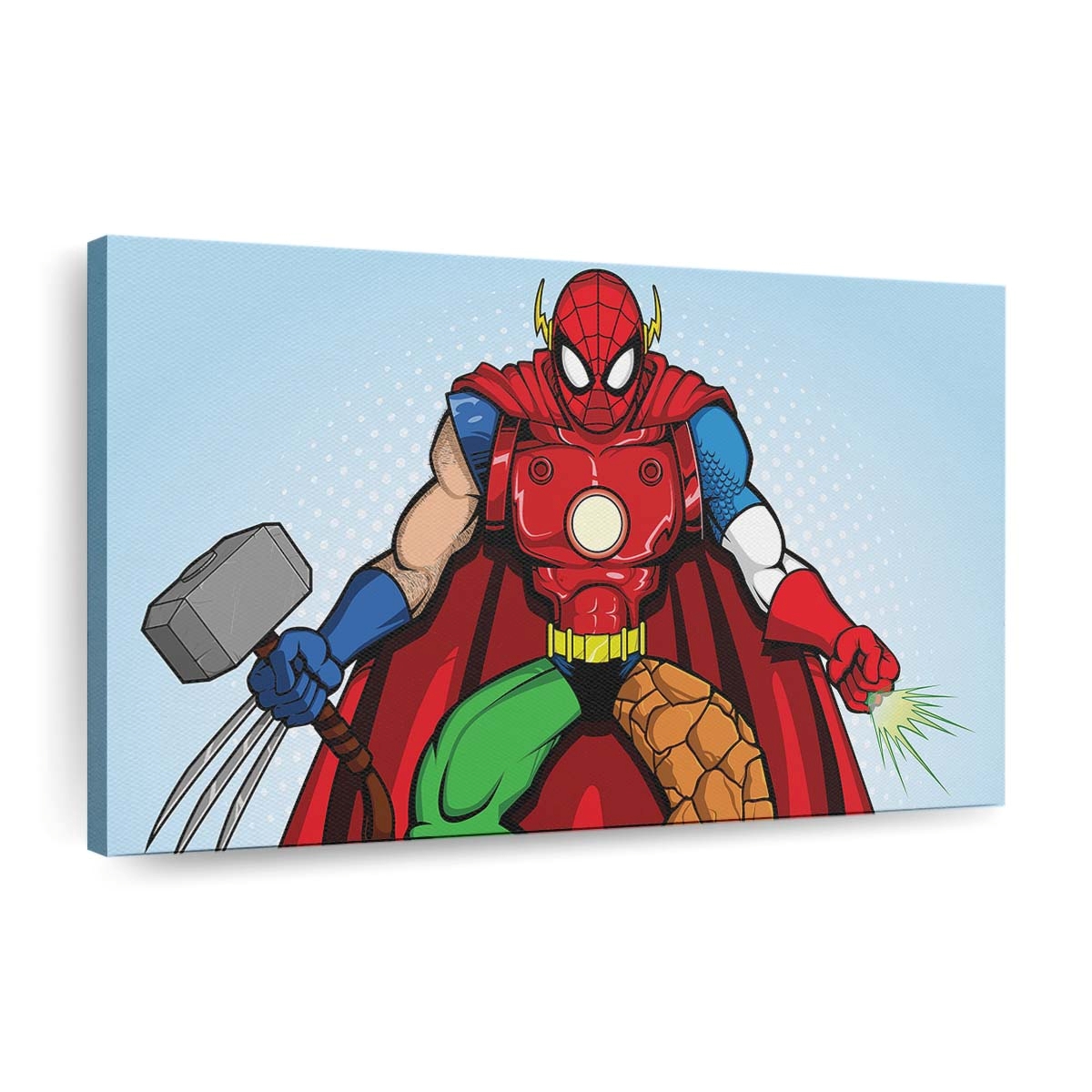 DC Mashup Leinwandbild - Wanddeko