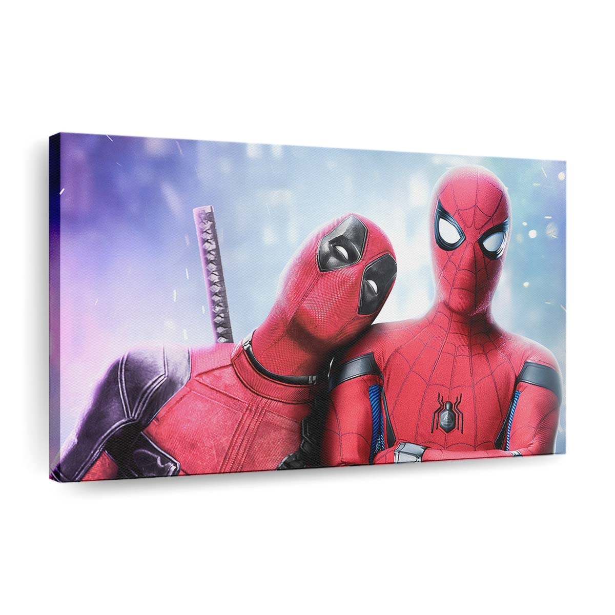 Deadpool und Spider Man Kunst Leinwandbild - Wanddeko