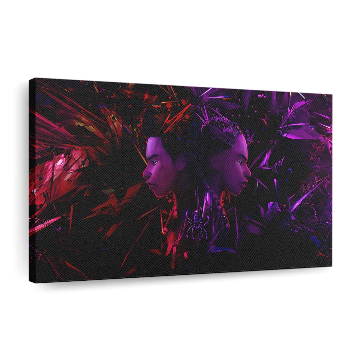 Spider Man im Spider Verse erkunden Leinwandbild - Wanddeko