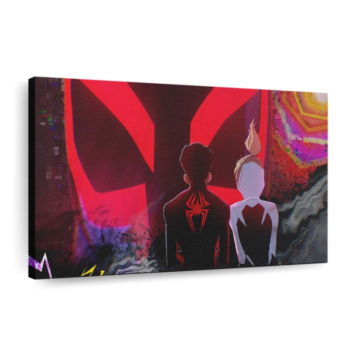 Gwen und Miles in Spider Man Across the Spider Verse Leinwandbild - Wanddeko