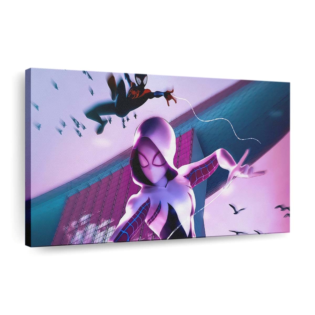 Gwen Stacy und Spider Man Leinwandbild - Wanddeko