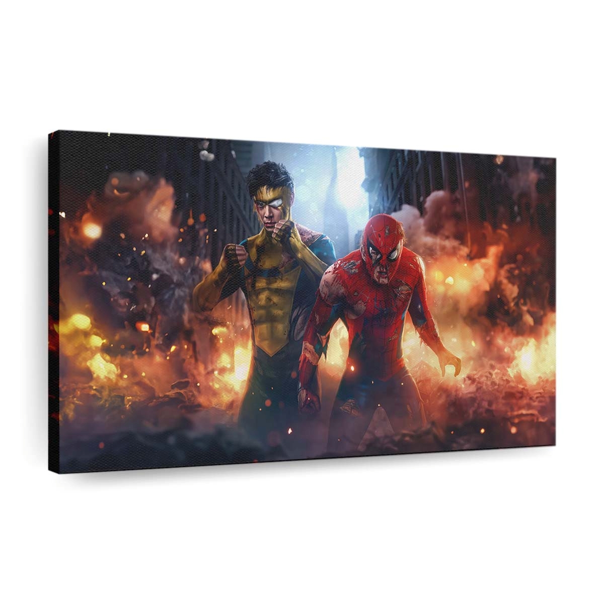 Invincible X Spider Man Leinwandbild - Wanddeko