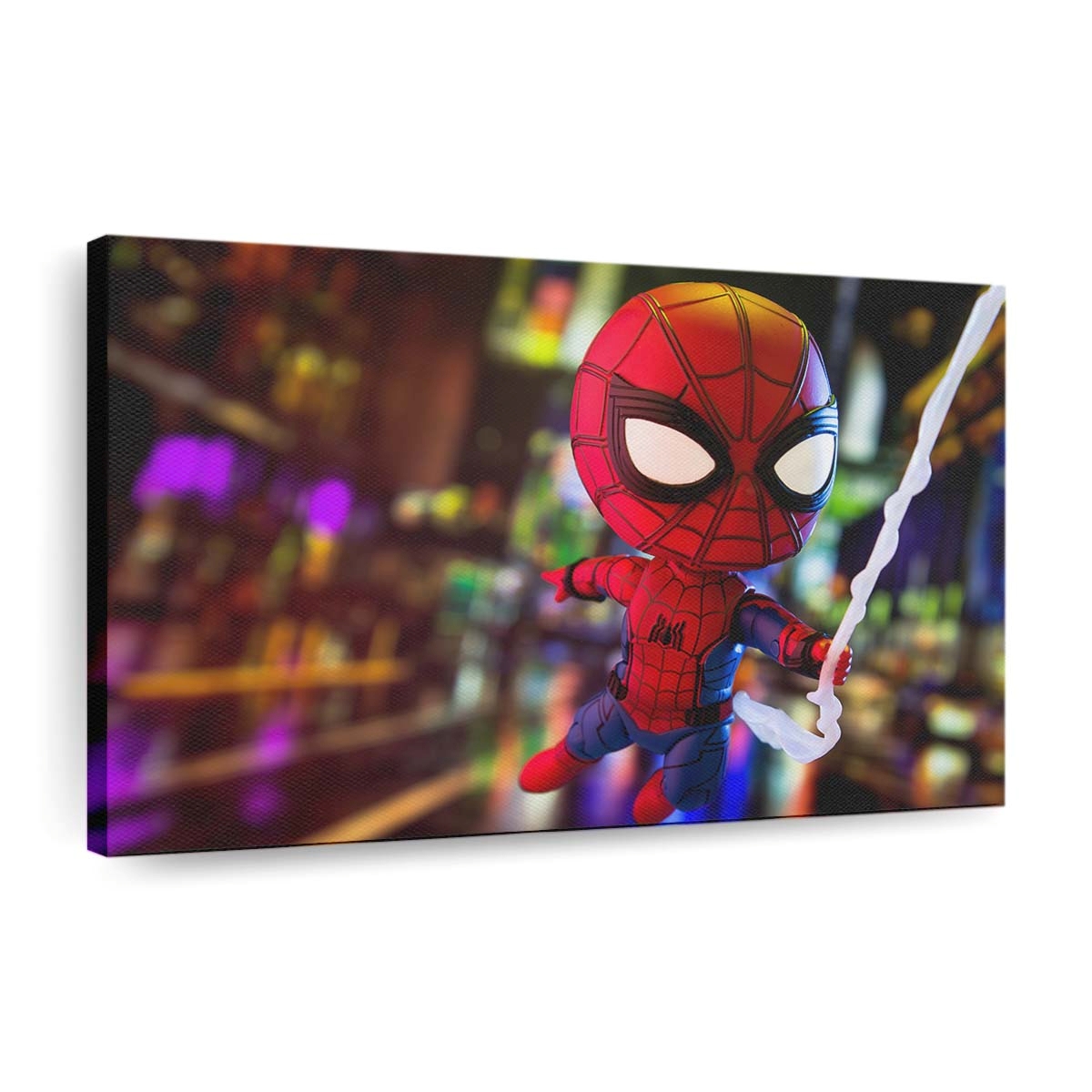 Kleiner Spider Man Fotografie Leinwandbild - Wanddeko