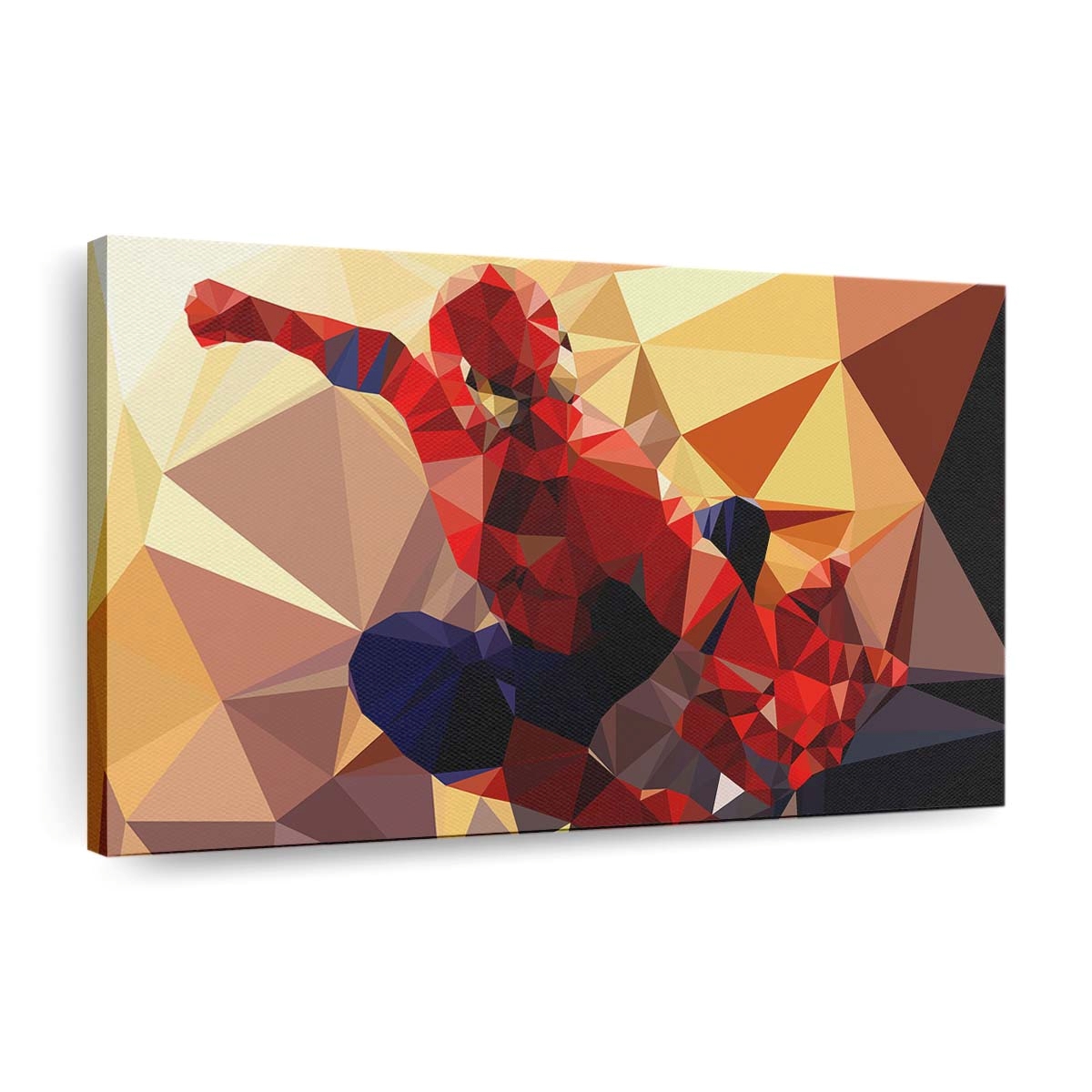 Low Poly Spider Man Kunst Leinwandbild - Wanddeko