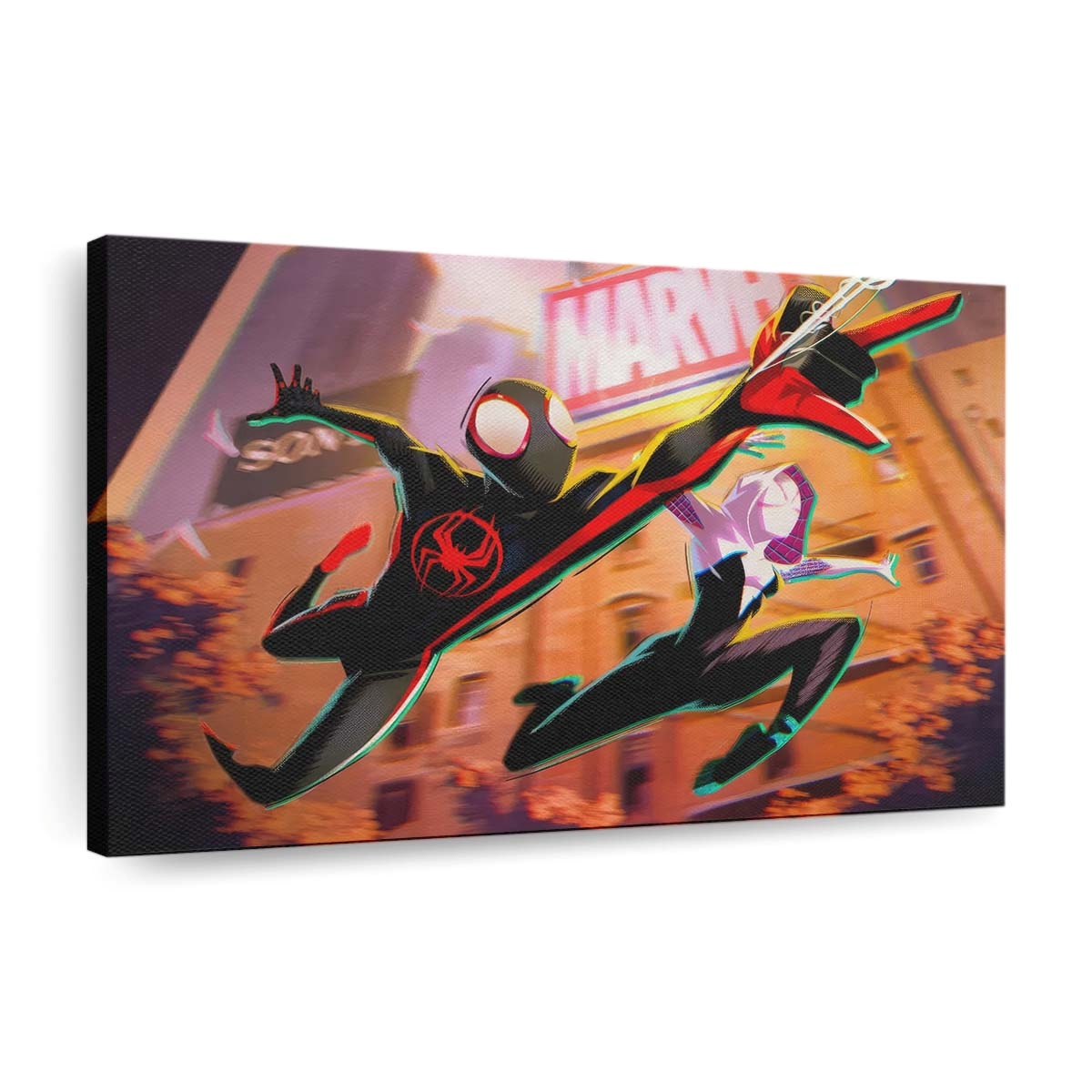 Marvel Spider Man und Gwen Stacy Leinwandbild - Wanddeko