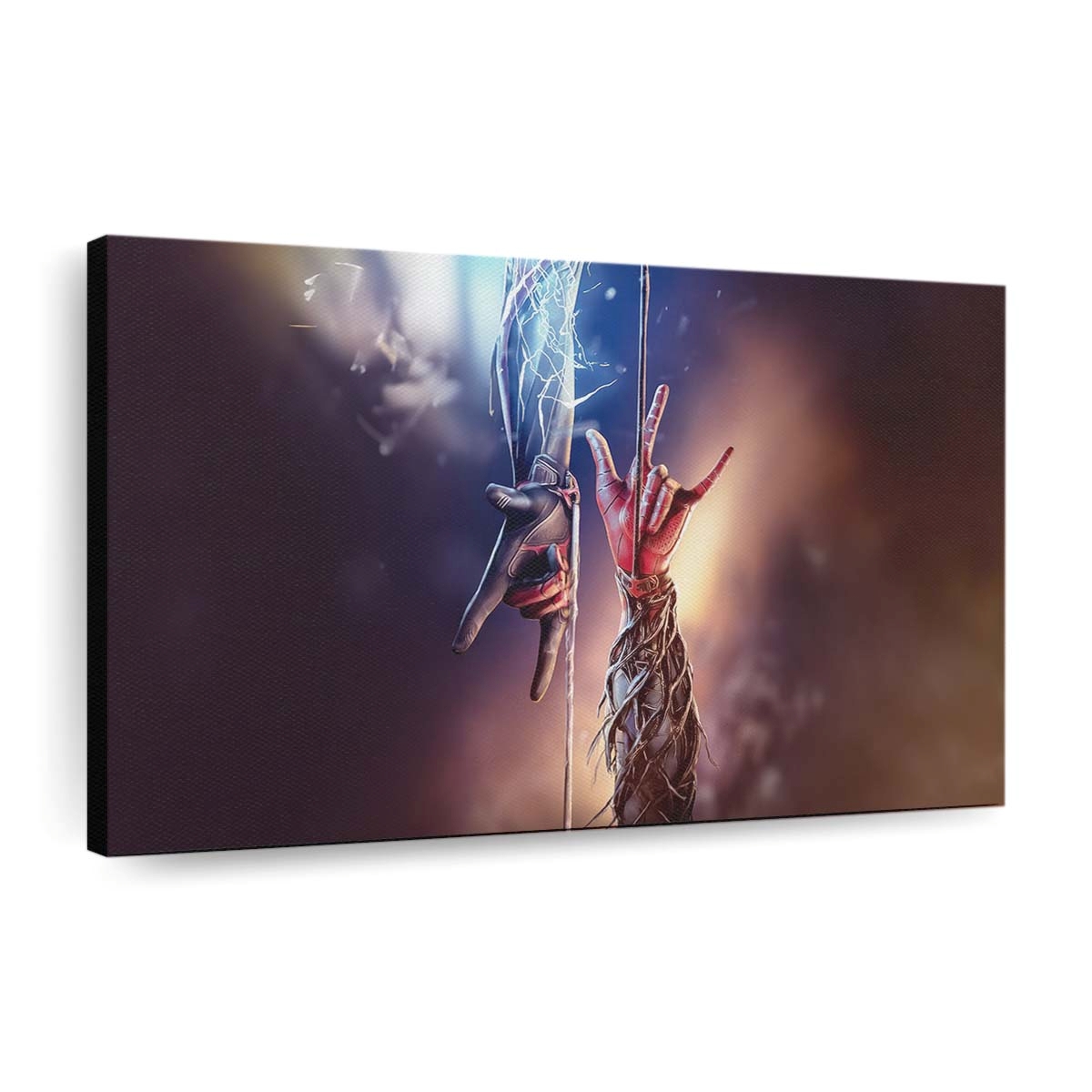 Marvels Spider Man 2 Peter Parker gegen Miles Morales Leinwandbild - Wanddeko