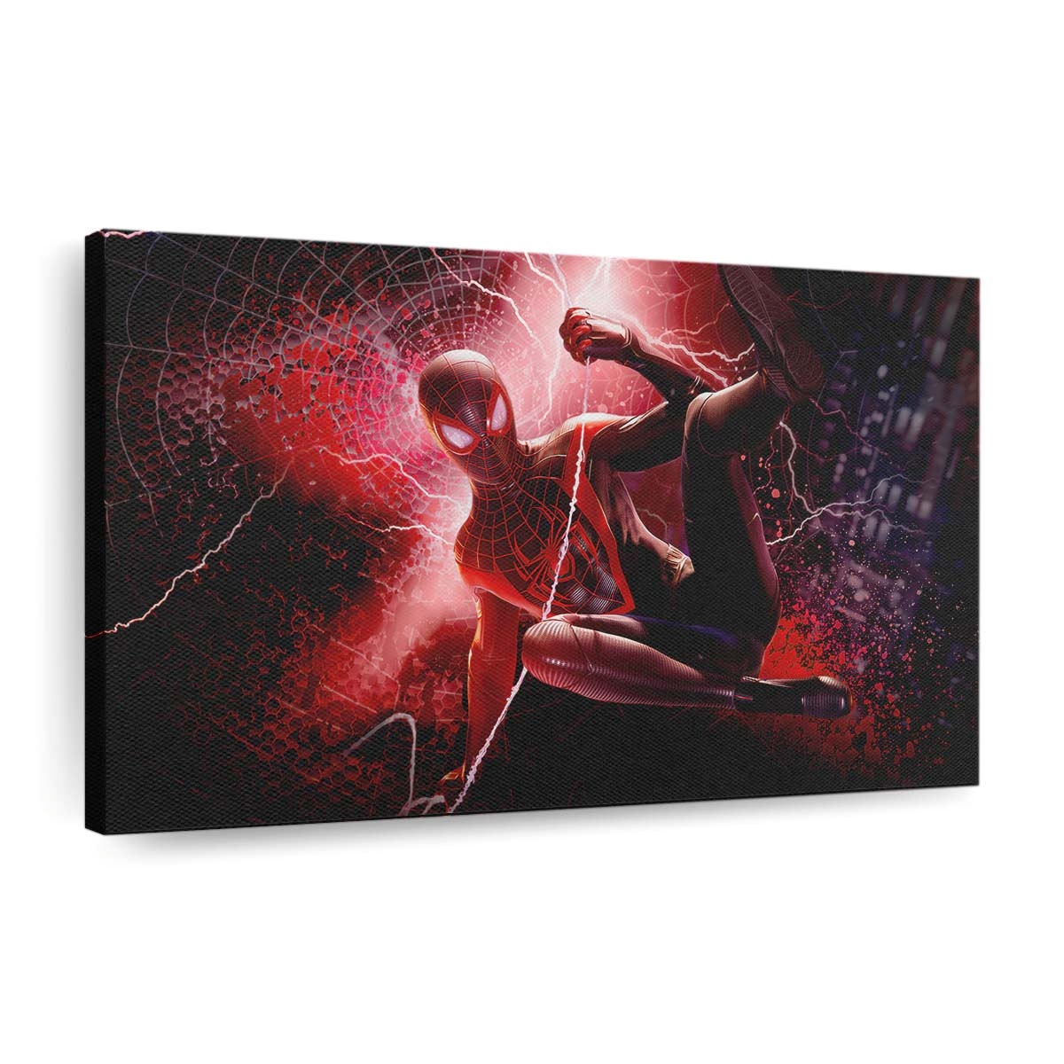 Marvels Spider Man Miles Morales Coming Leinwandbild - Wanddeko