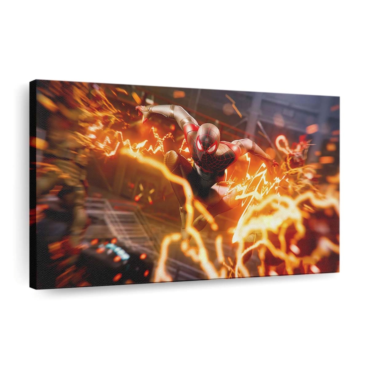Marvels Spider Man Miles Morales Kräfte Leinwandbild - Wanddeko