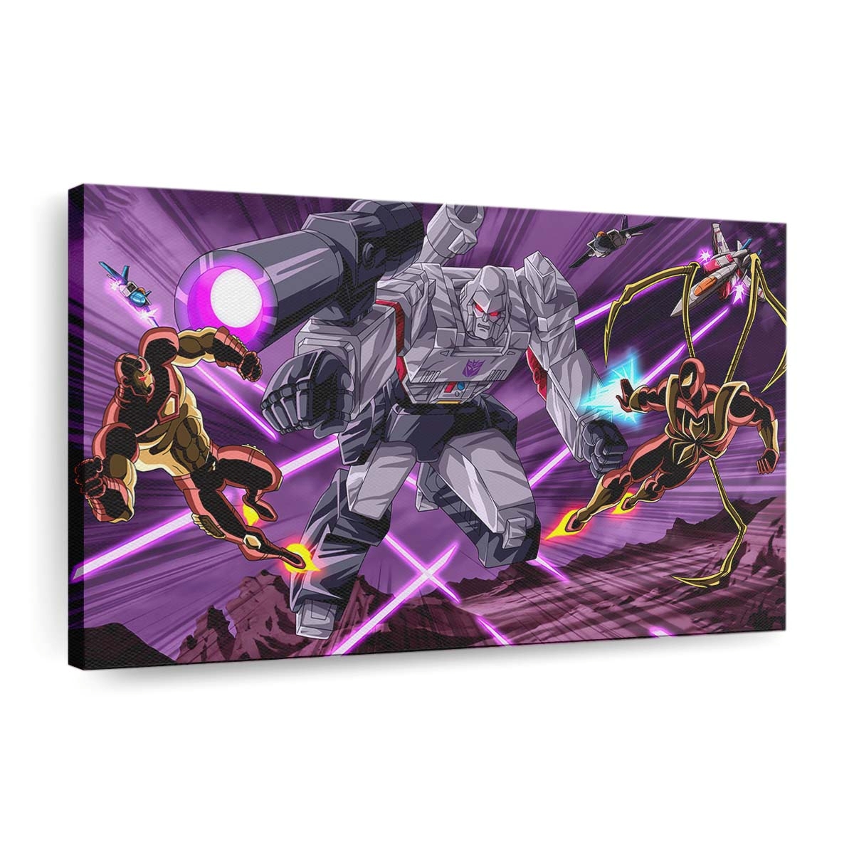 Megatron Vs Iron Man Iron Spider Man Leinwandbild - Wanddeko