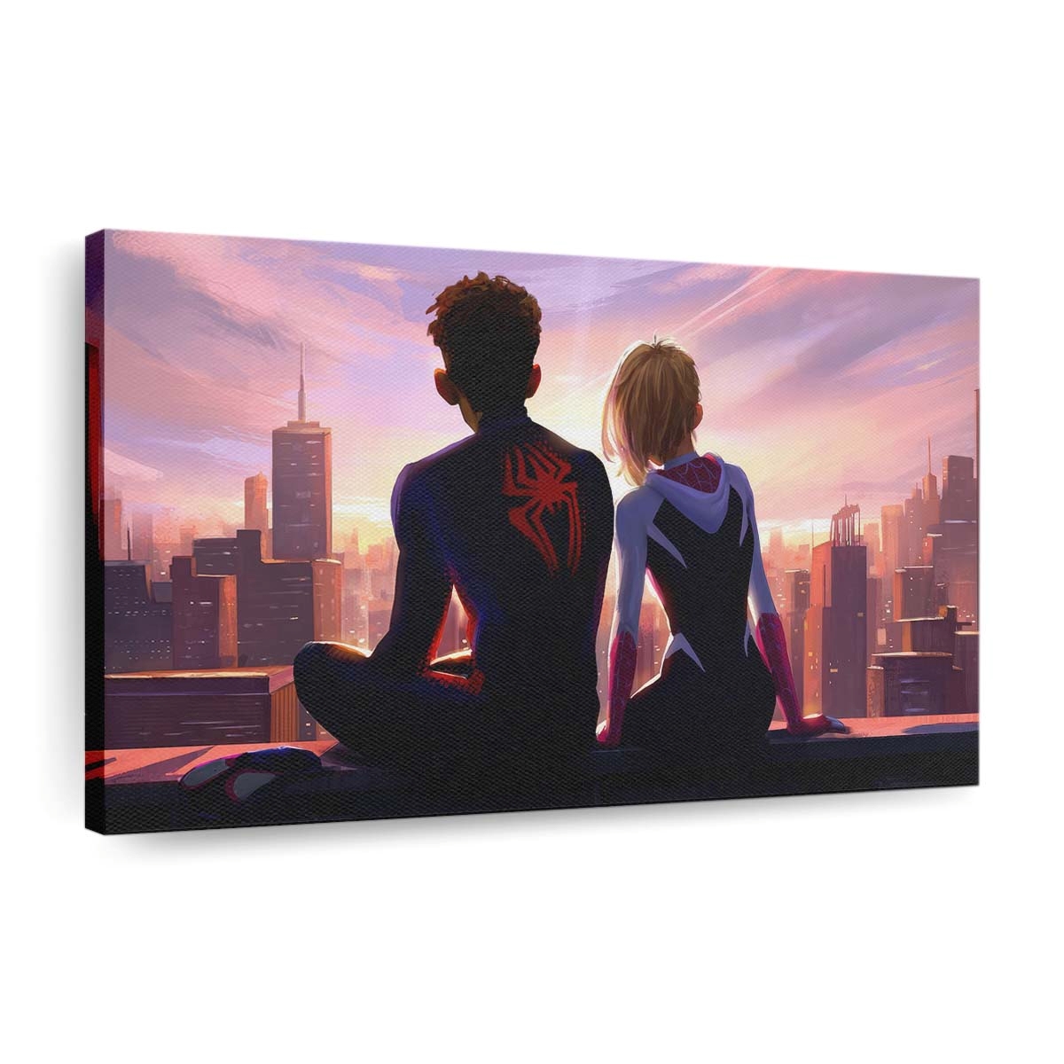 Miles und Gwen Fanart Leinwandbild - Wanddeko