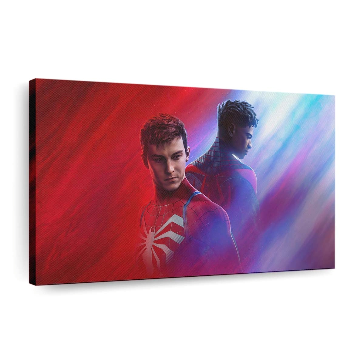 Miles und Peter in Marvels Spider Man 2 Spiel Leinwandbild - Wanddeko