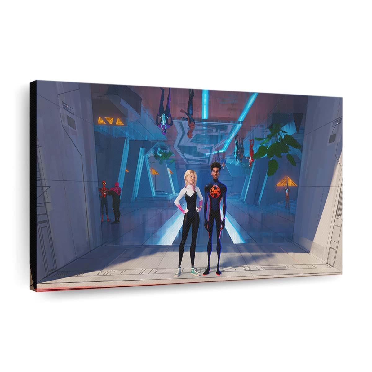 Miles Morales und Gwen Stacy in Spider Man Across the Spider Verse Leinwandbild - Wanddeko