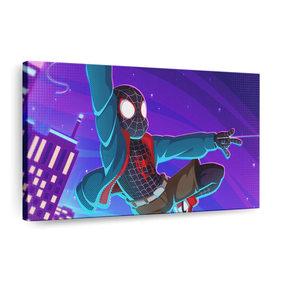 Miles Morales in Aktion Leinwandbild - Wanddeko