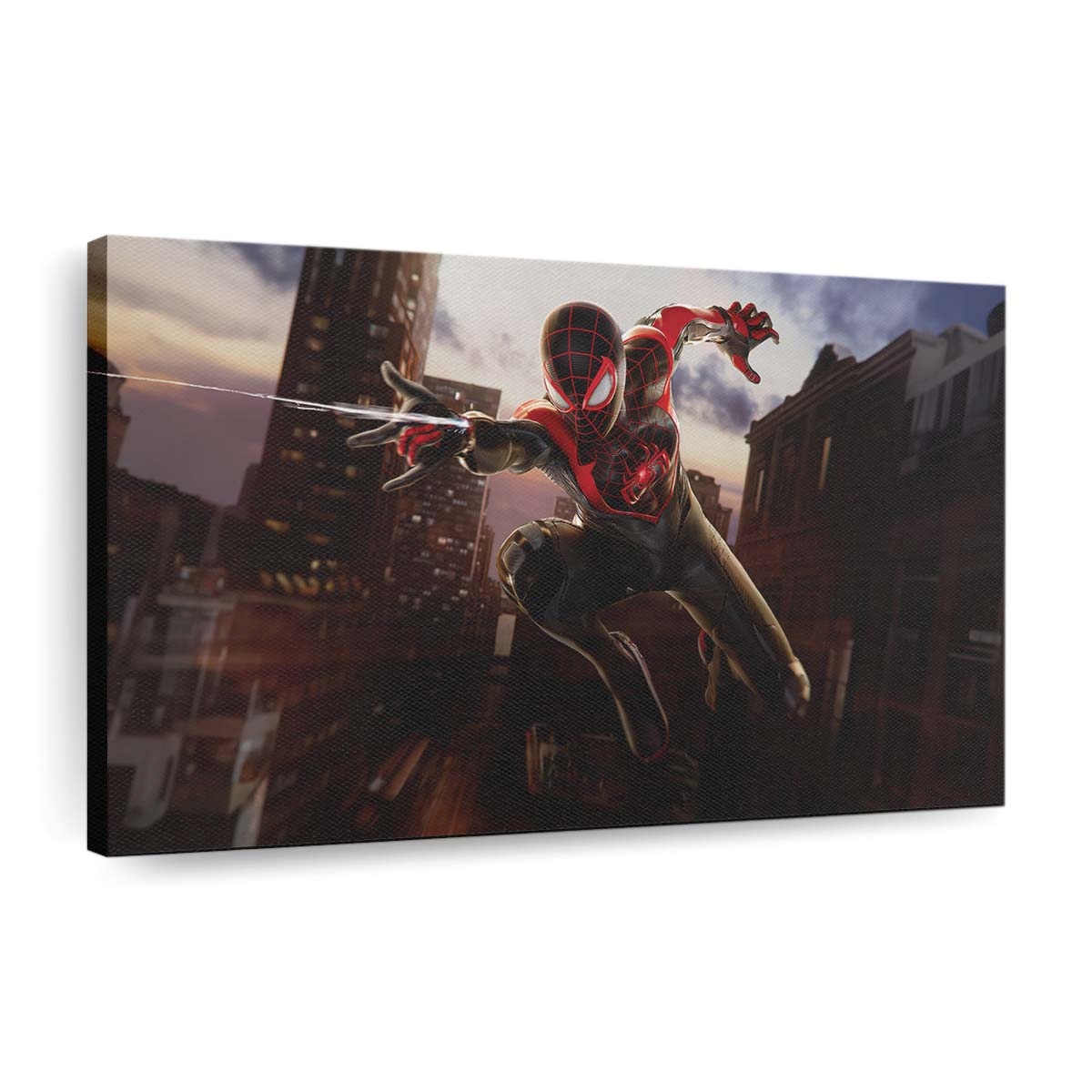 Miles Morales in Marvels Spider Man 2 Leinwandbild - Wanddeko
