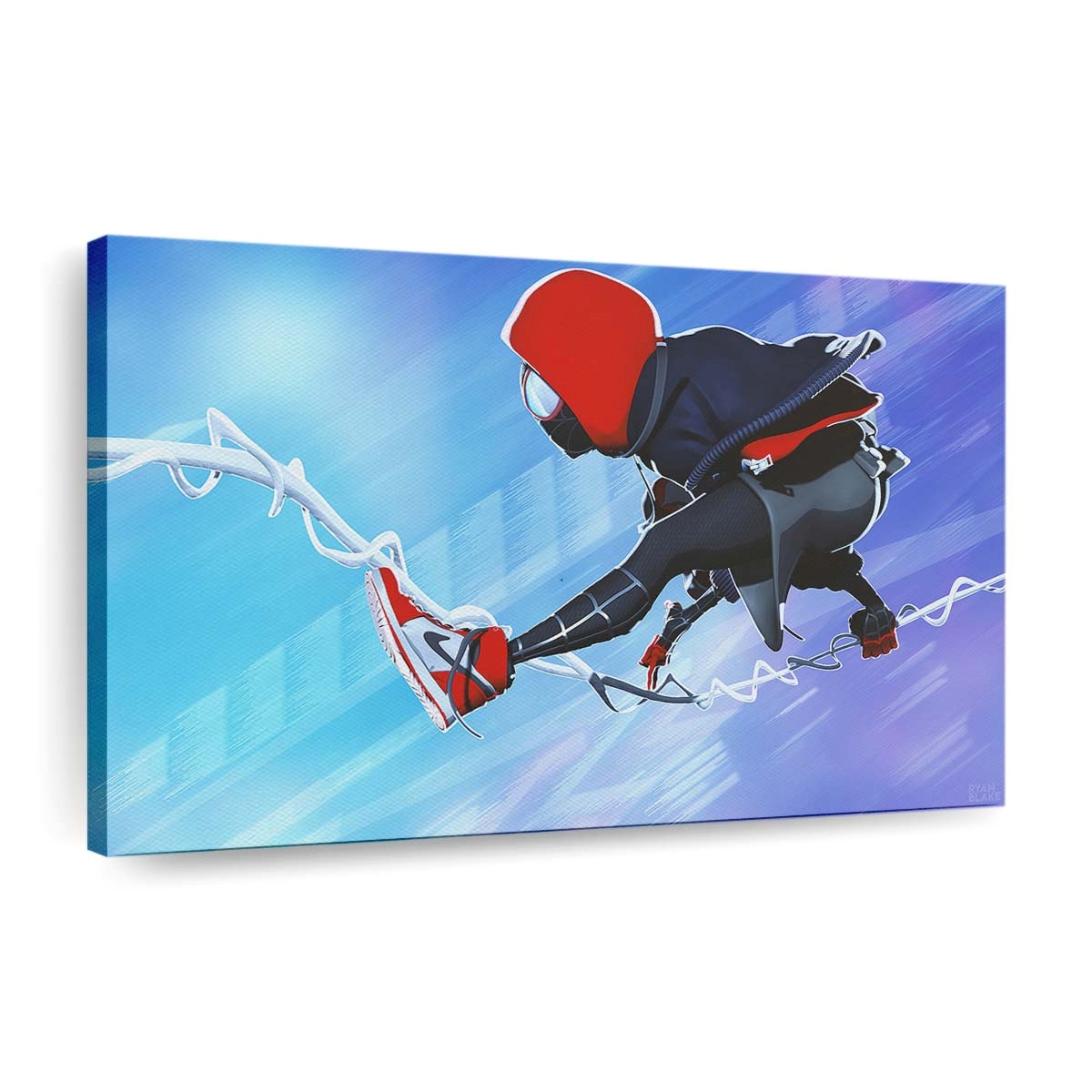Miles Morales Jumping Leinwandbild - Wanddeko