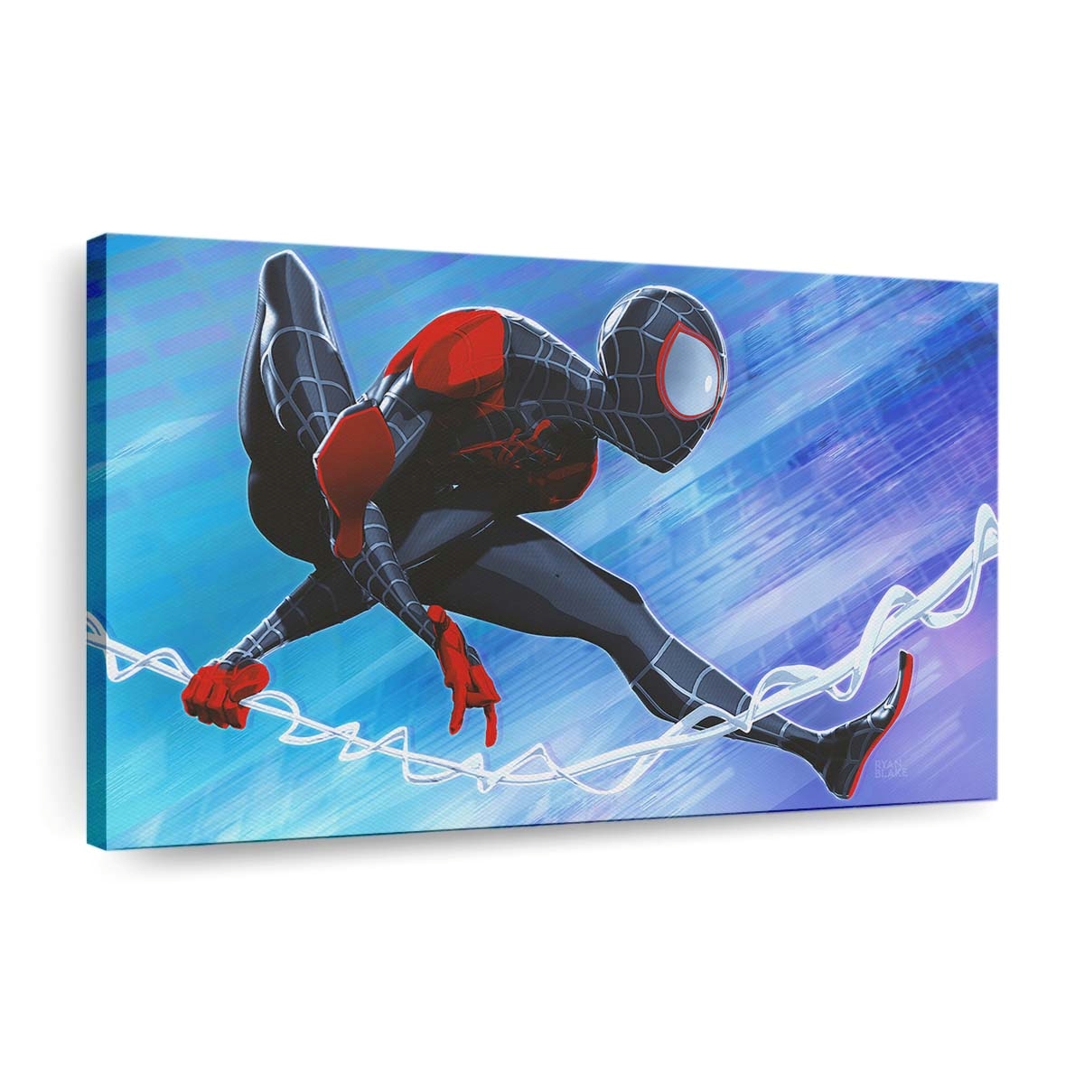 Miles Morales Jumping Artwork Leinwandbild - Wanddeko