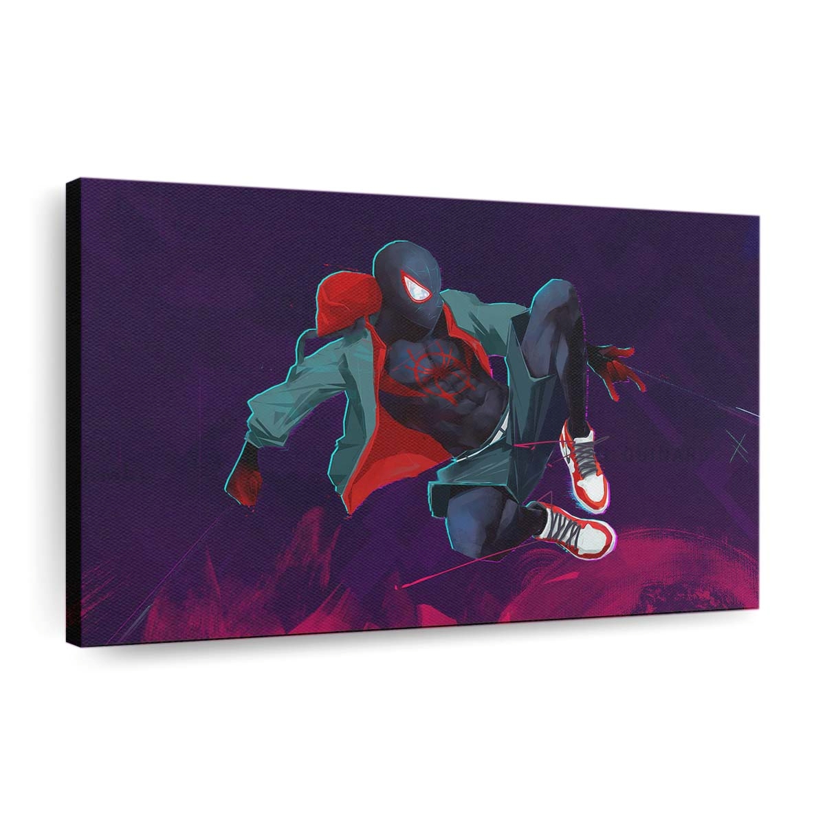 Miles Morales Jumping Art Leinwandbild - Wanddeko