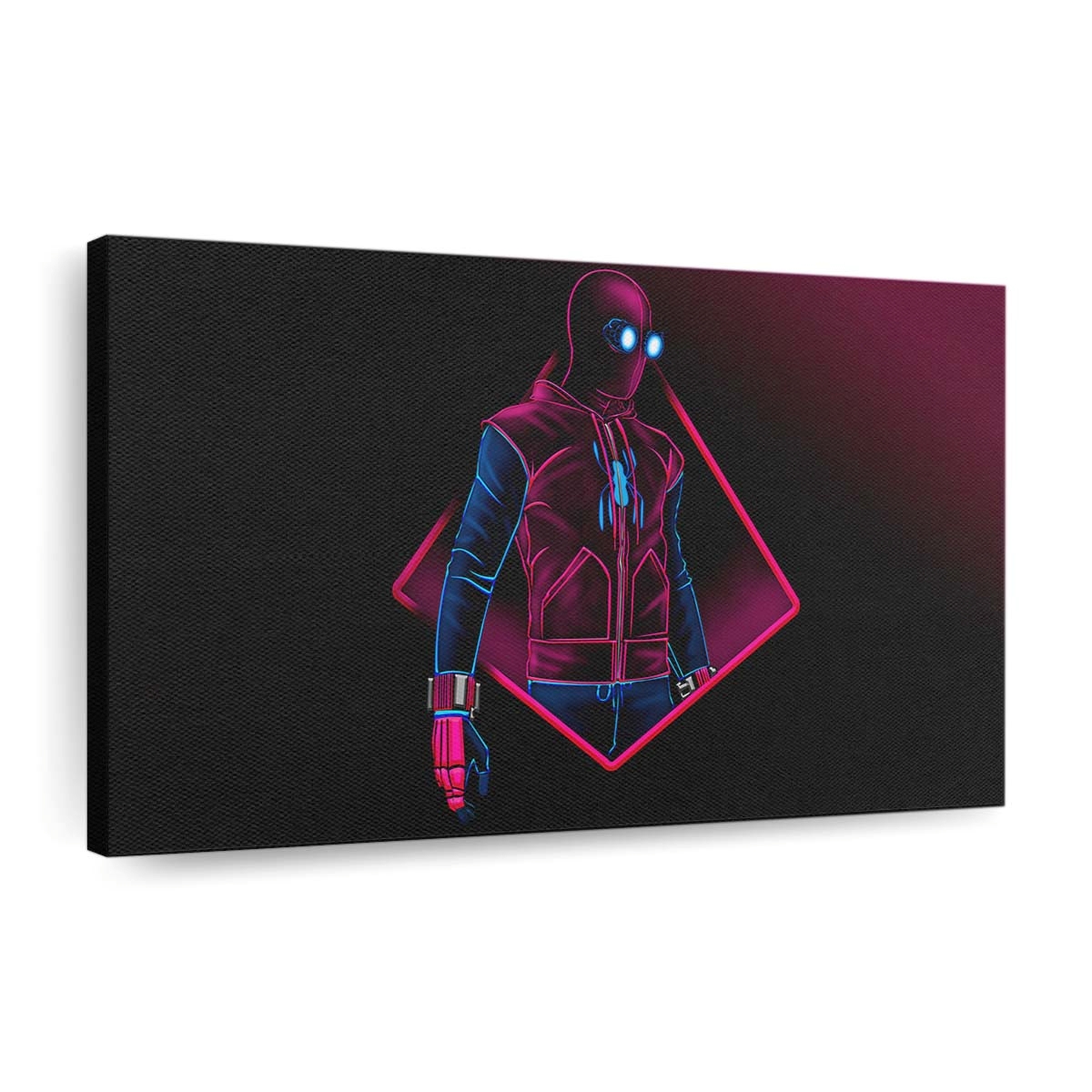 Miles Morales Neon Kunst Leinwandbild - Wanddeko