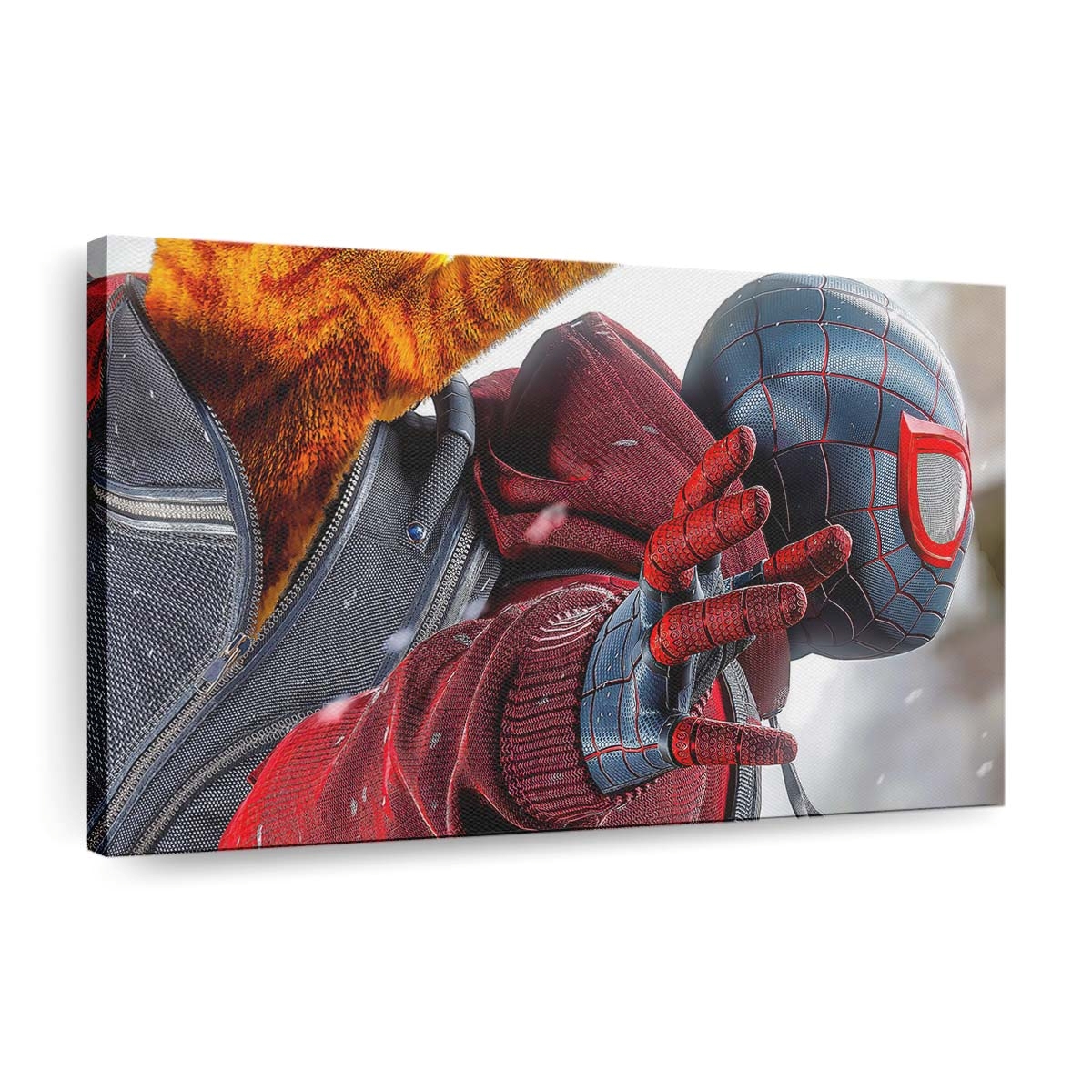 Miles Morales Katze Leinwandbild - Wanddeko