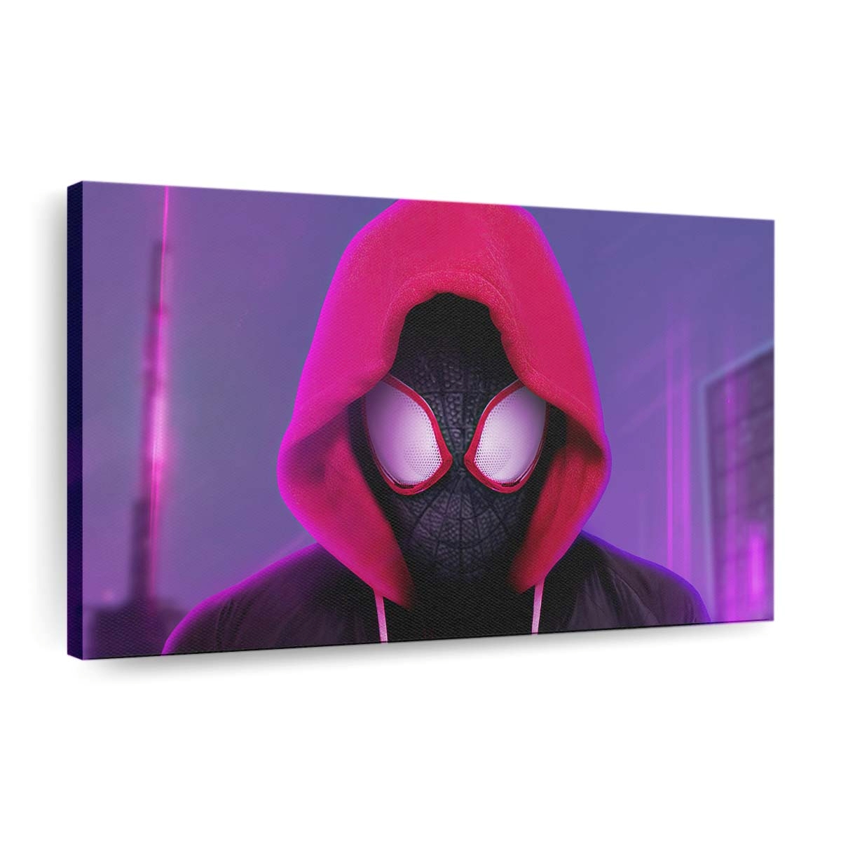 Miles Morales roter Hoodie Leinwandbild - Wanddeko