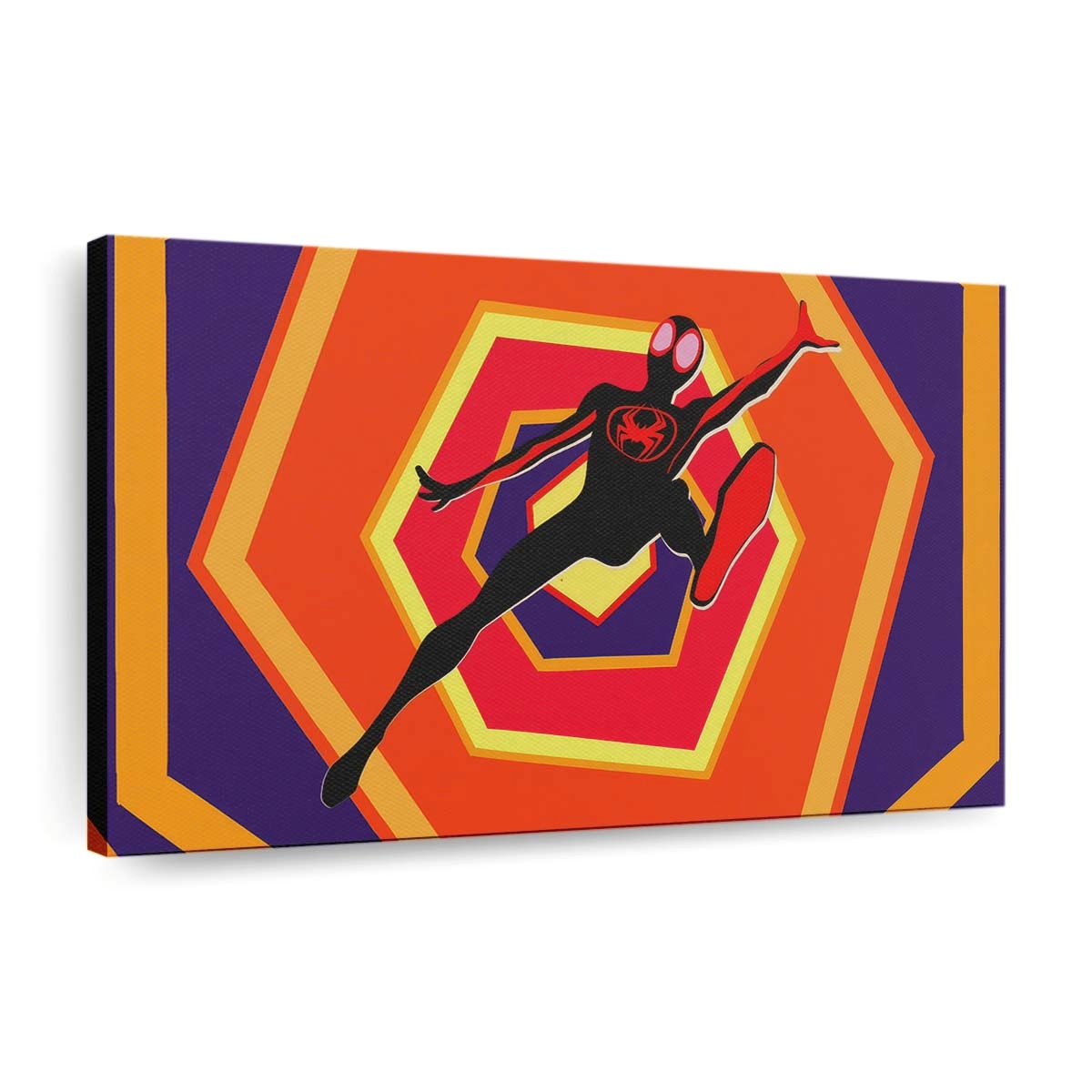 Miles Morales Spider Man Across The Spiderverse Minimal Leinwandbild - Wanddeko