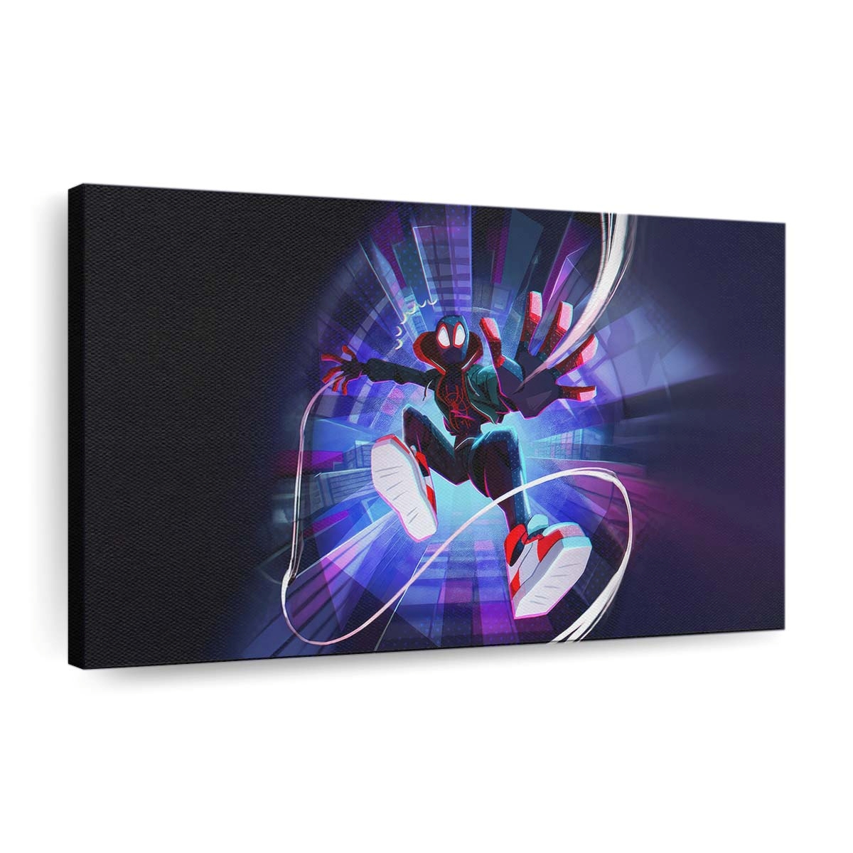 Miles Morales schwingt sich ins Blickfeld Leinwandbild - Wanddeko
