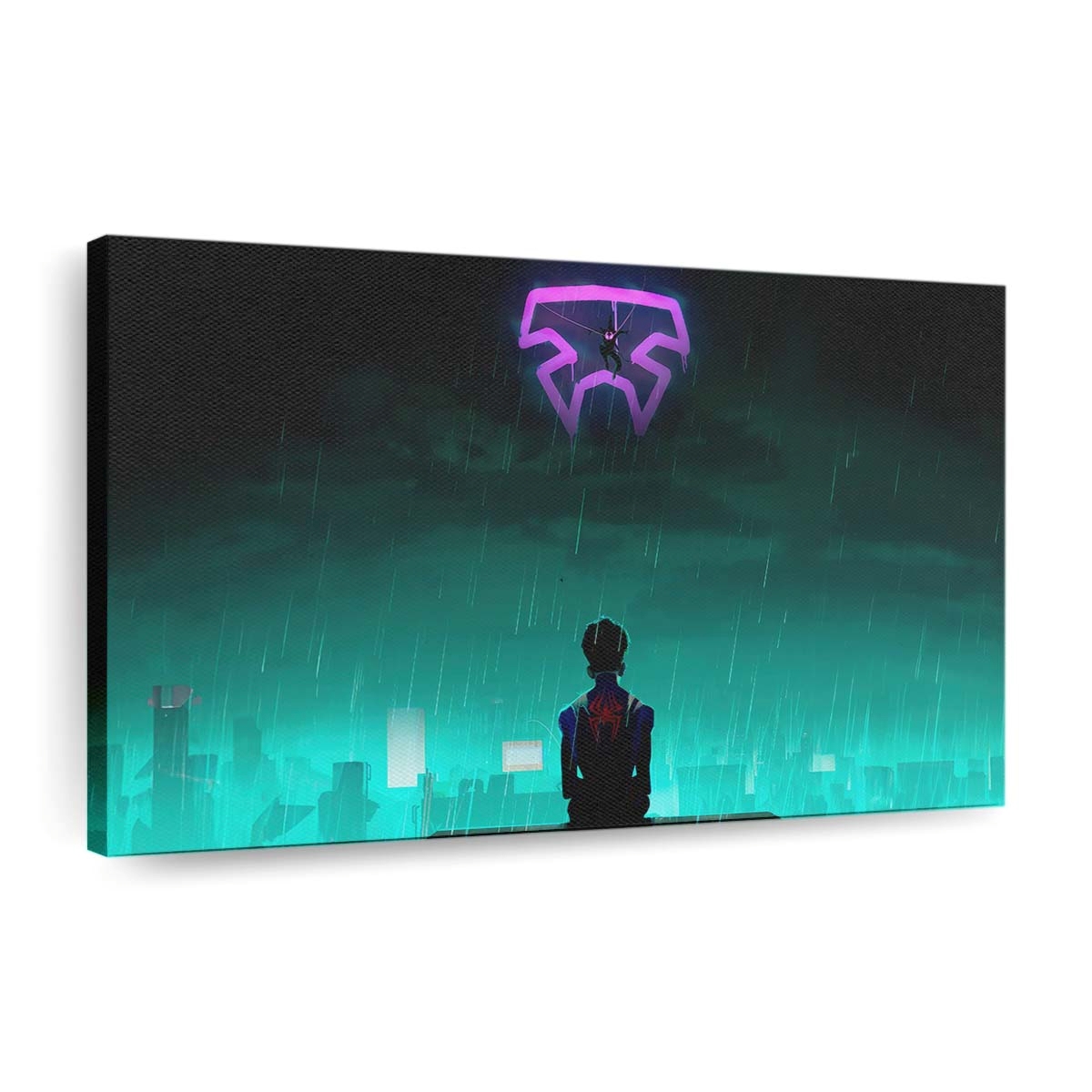 Miles Morales furchterregende Szene Leinwandbild - Wanddeko