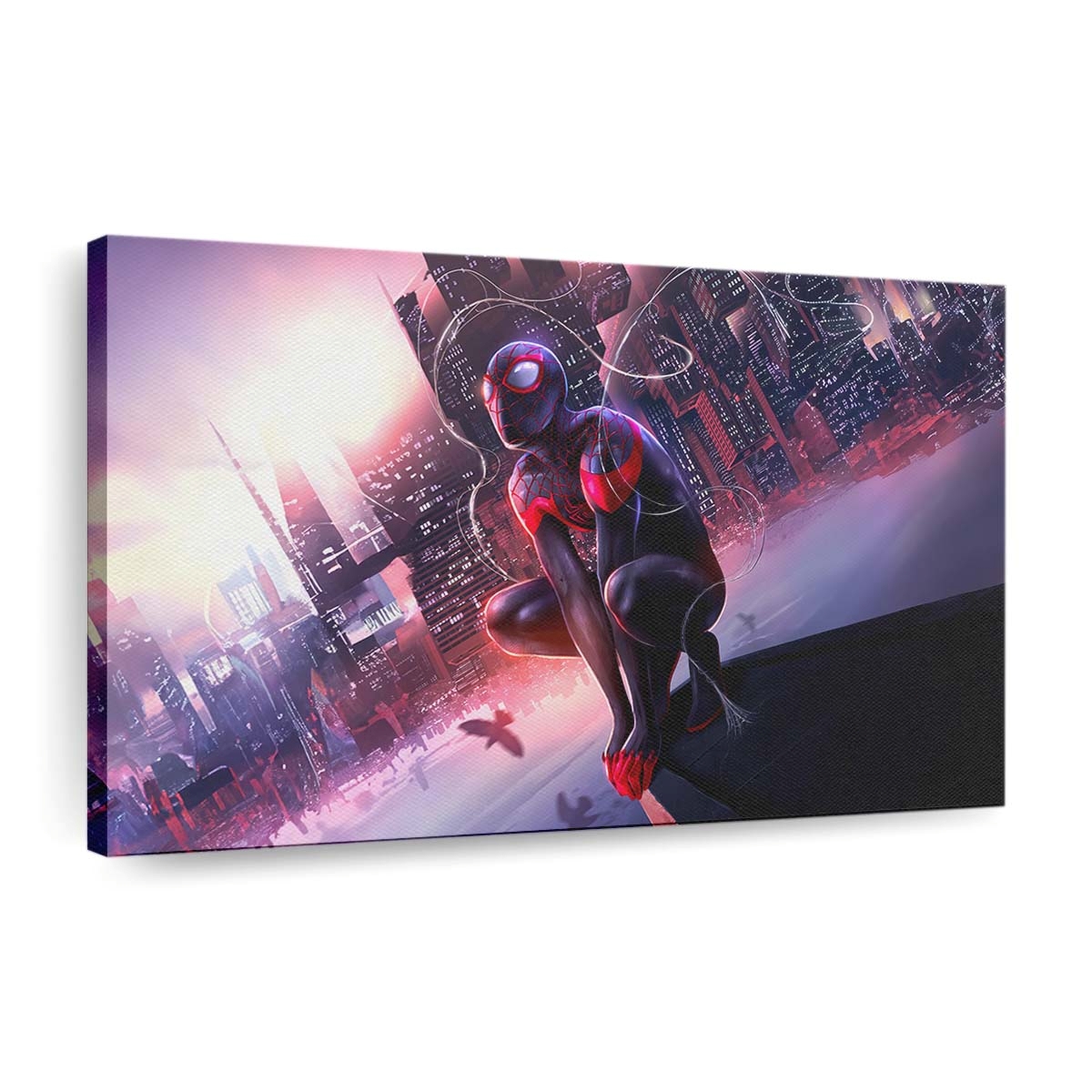 Miles Morales, das ultimative Schicksal von Spider Man Leinwandbild - Wanddeko