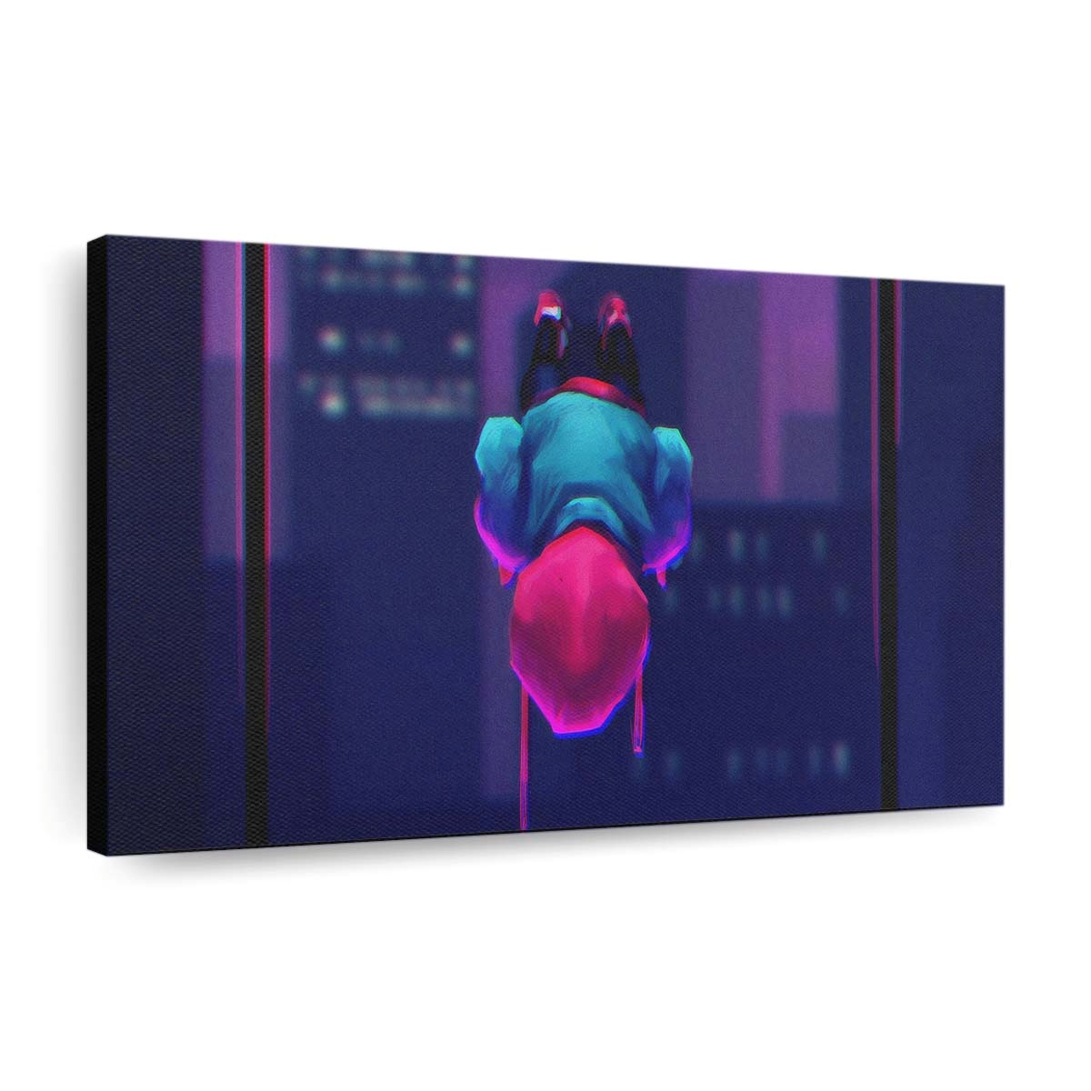 Miles Morales auf dem Kopf stehend 2 Leinwandbild - Wanddeko