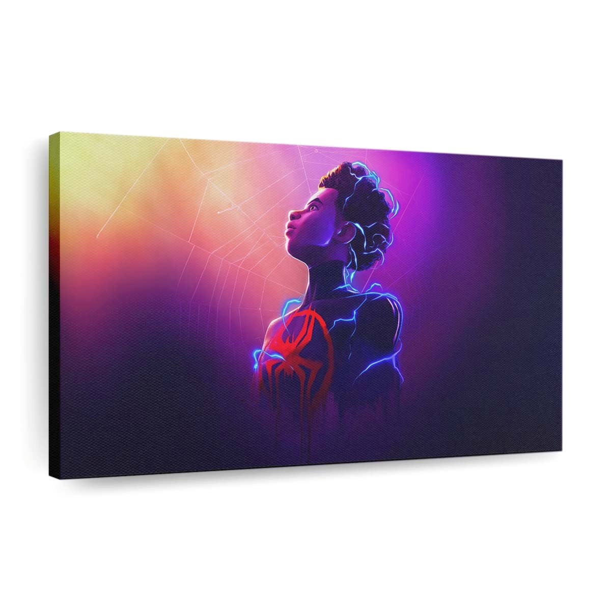 Milesmorales Spider Man Across the Spiderverse Leinwandbild - Wanddeko