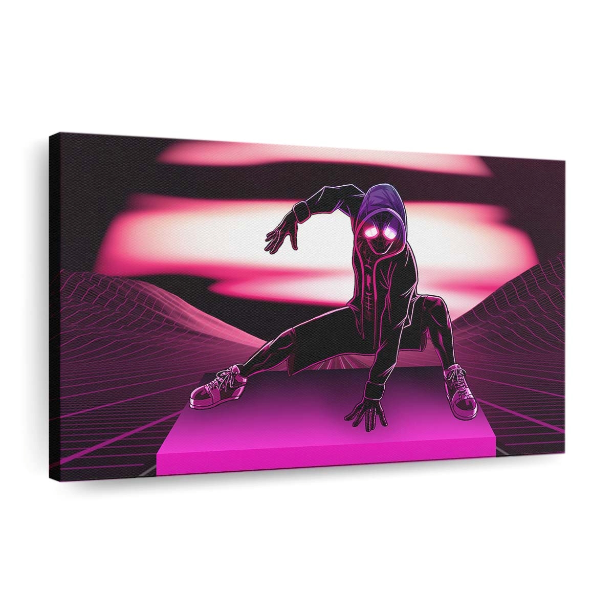 Neon Spider Man Leinwandbild - Wanddeko