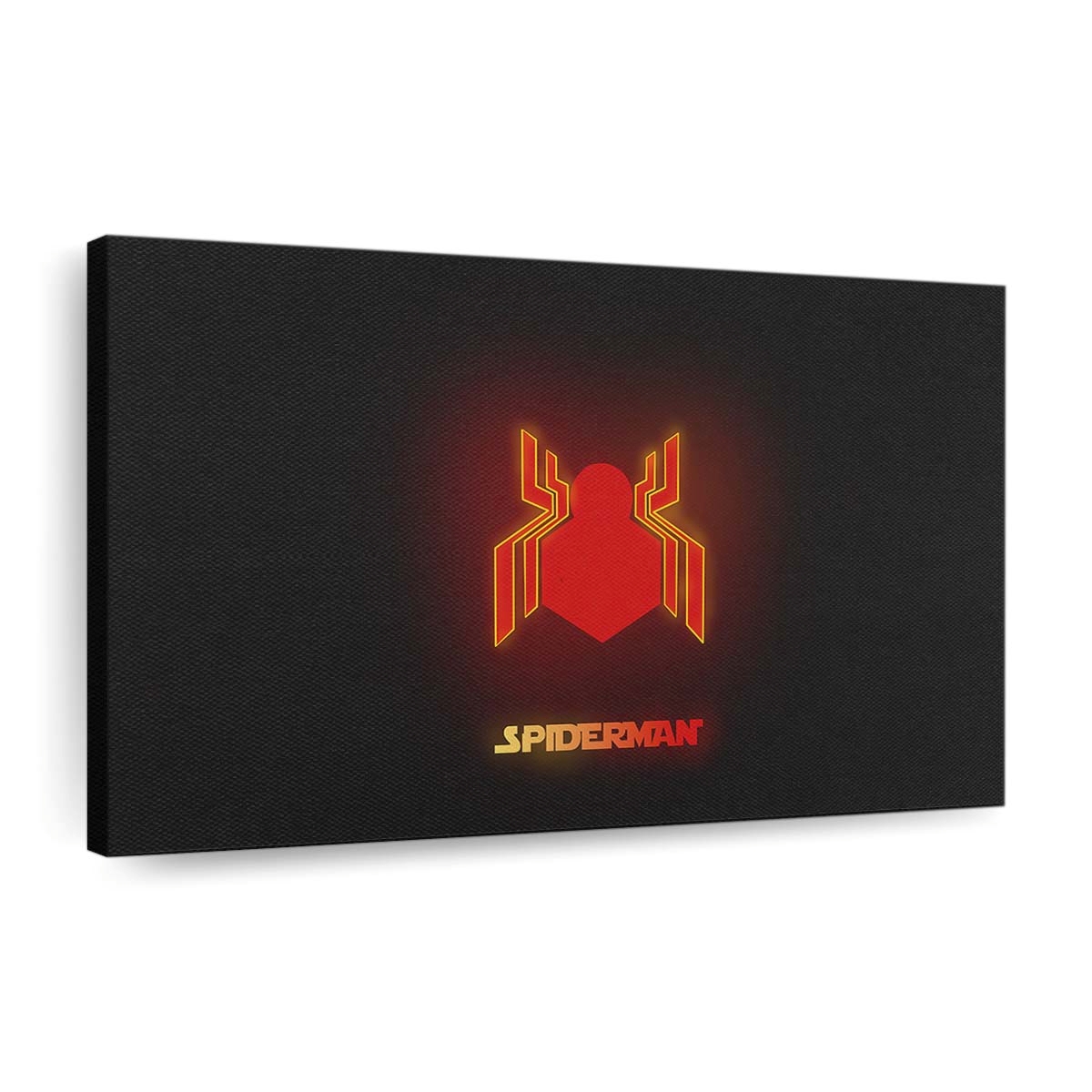 Neon Spider Man Logo Leinwandbild - Wanddeko