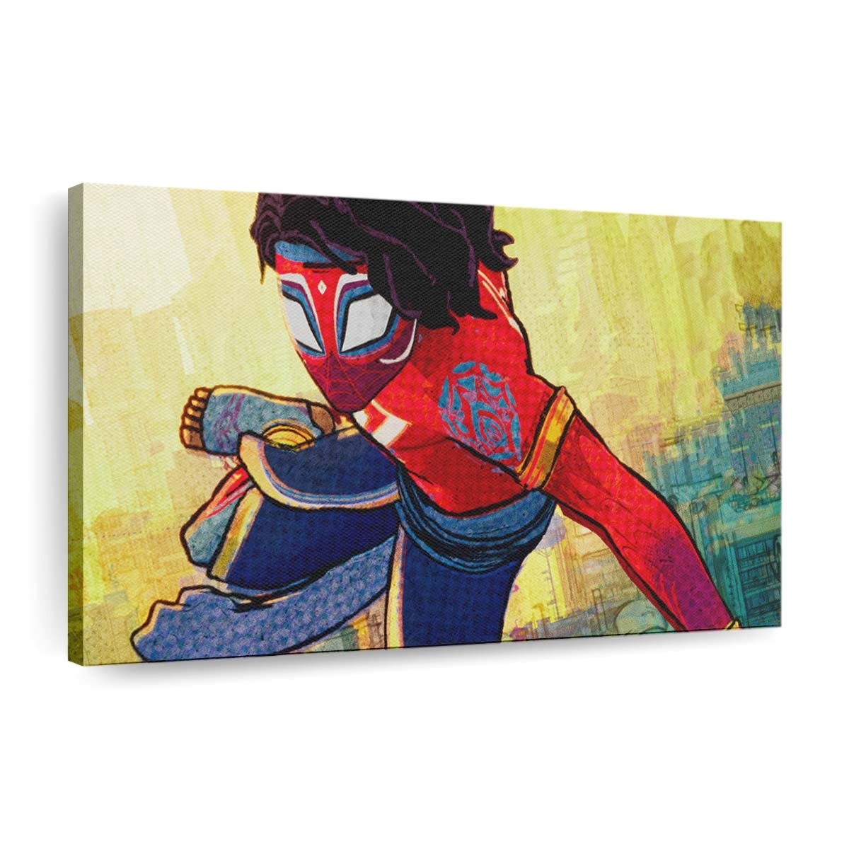 Pavitr Prabhakar in Spider Man: Across the Spider Verse 2023 Leinwandbild - Wanddeko