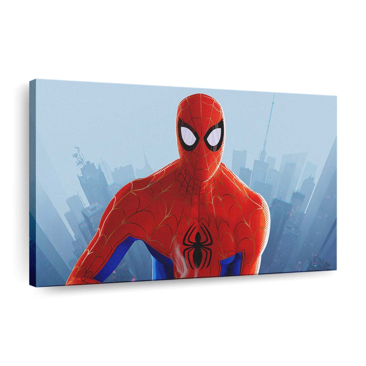 Peter Parker im Filmplakat zu Spider Man: Into the Spider Verse Leinwandbild - Wanddeko