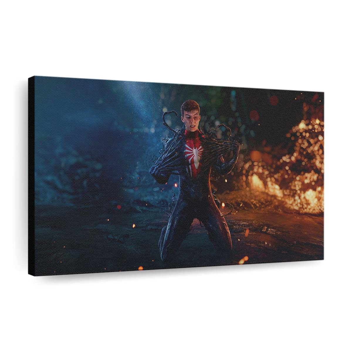 Peter reißt den Symbionten Venom ab Leinwandbild - Wanddeko