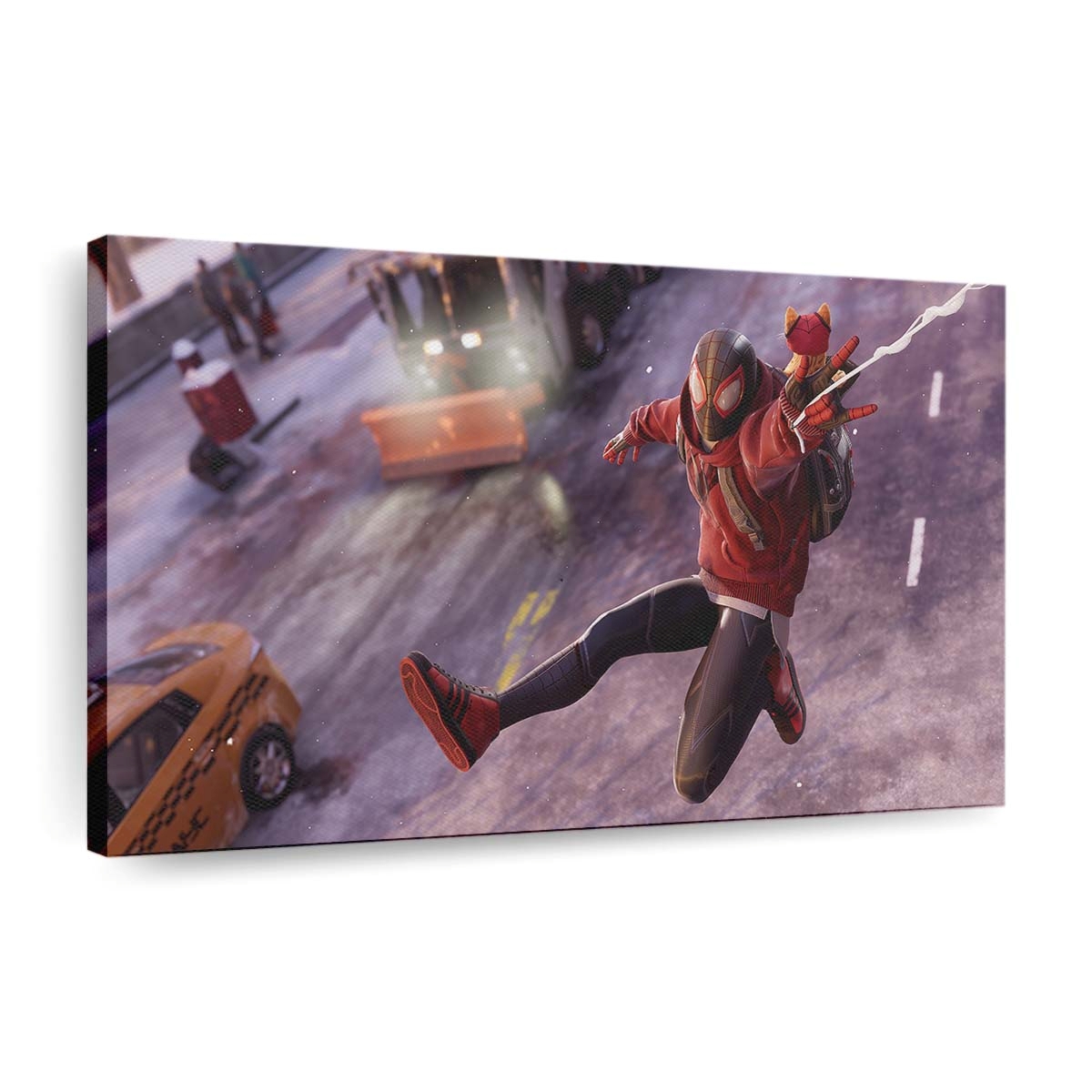 Spider Cat und Miles Morales 2021 Leinwandbild - Wanddeko