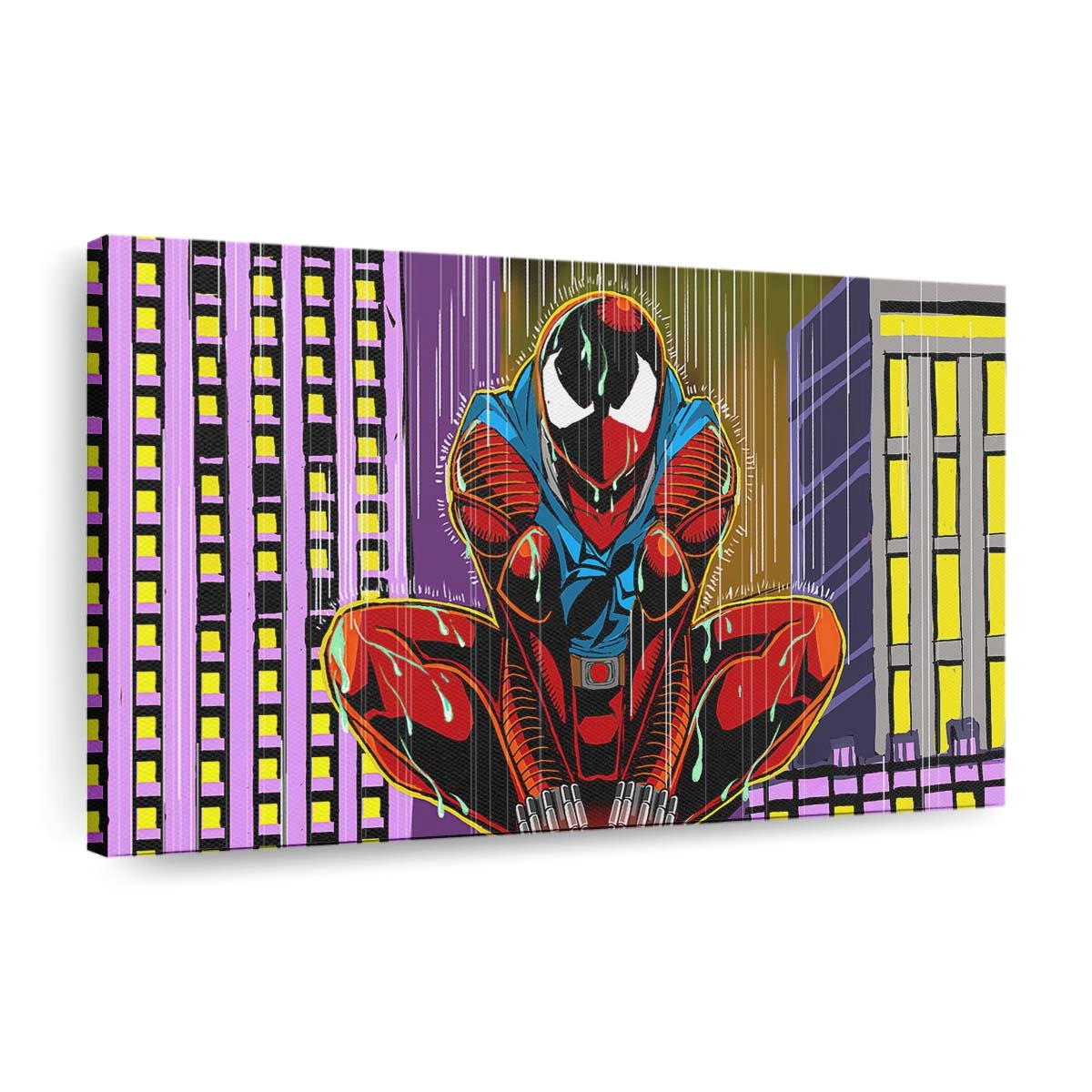 Spider Man 2099 Stadt Leinwandbild - Wanddeko