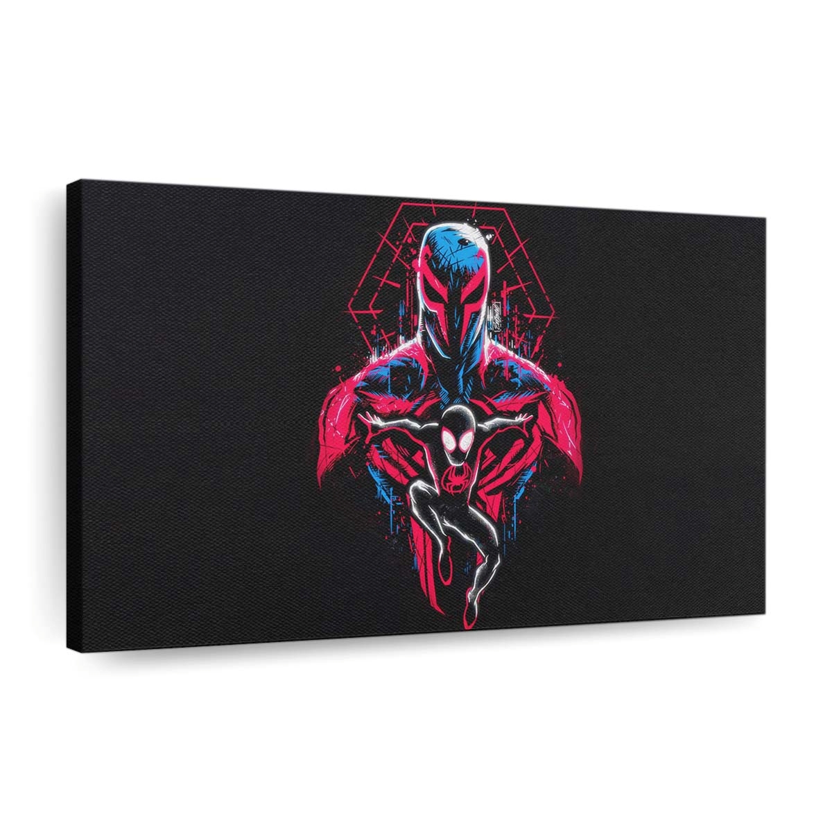 Spider Man 2099 schließt sich mit Miles Morales zusammen Leinwandbild - Wanddeko
