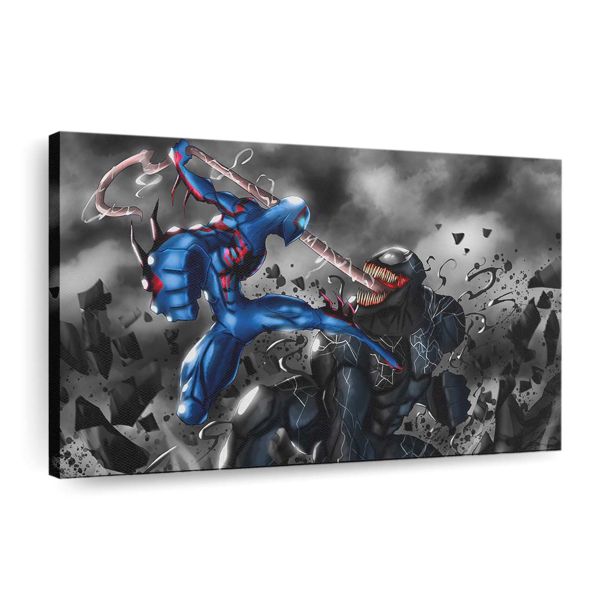 Spider Man 2099 vs. Venom Leinwandbild - Wanddeko